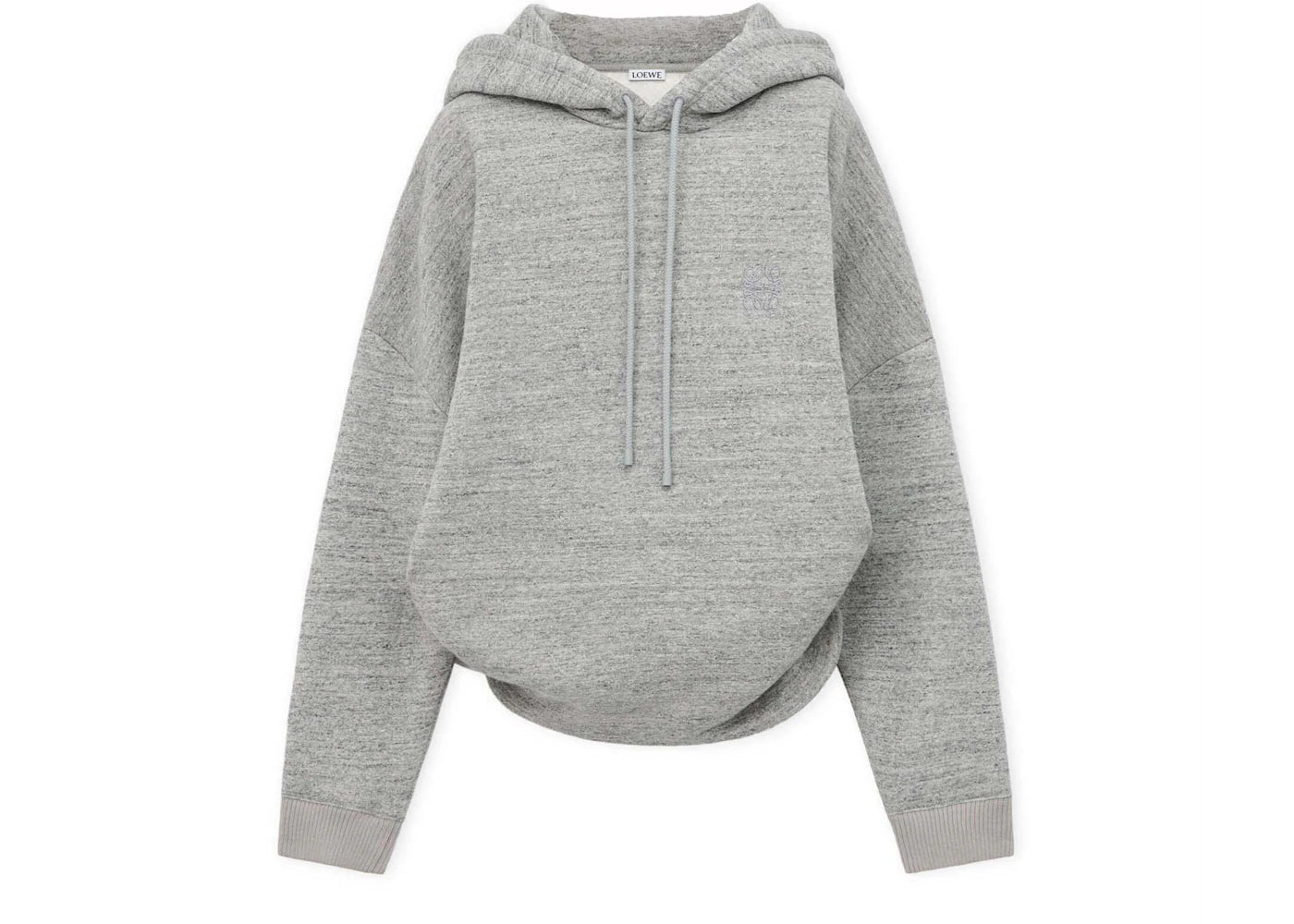 LOEWE Draped Hoodie Light Grey