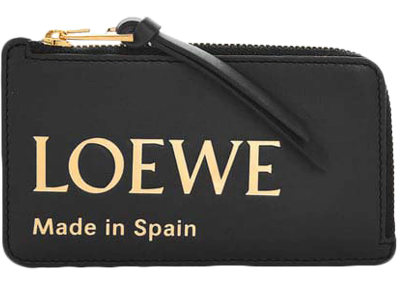 LOEWE Embossed Loewe Coin Cardholder in Shiny Nappa Calfskin Black