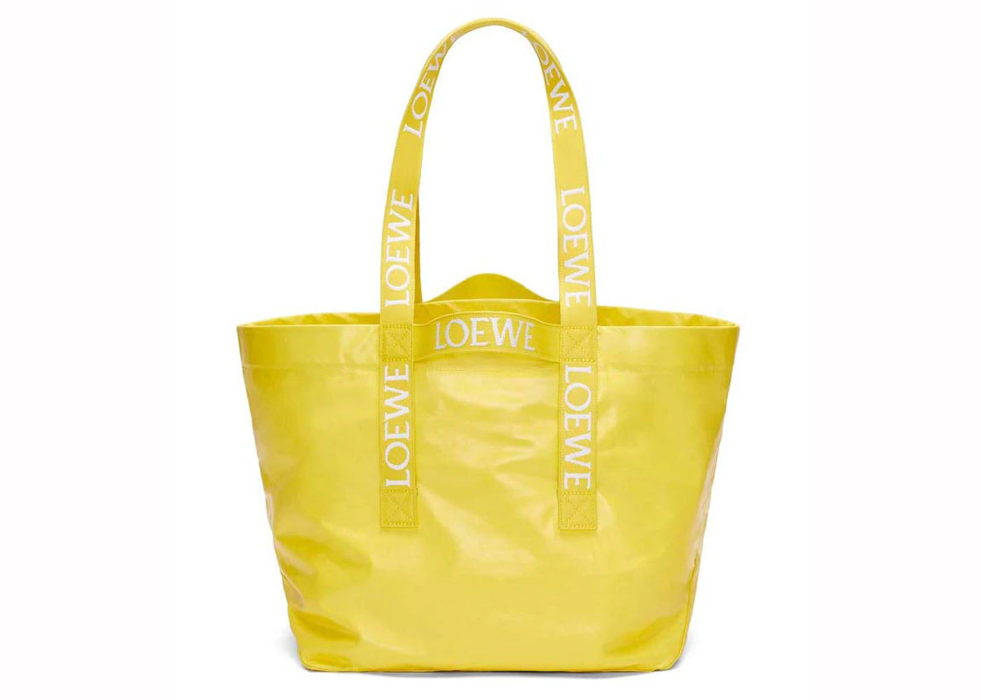 LOEWE Fold Shopper in Paper Calfskin Lemon Zest
