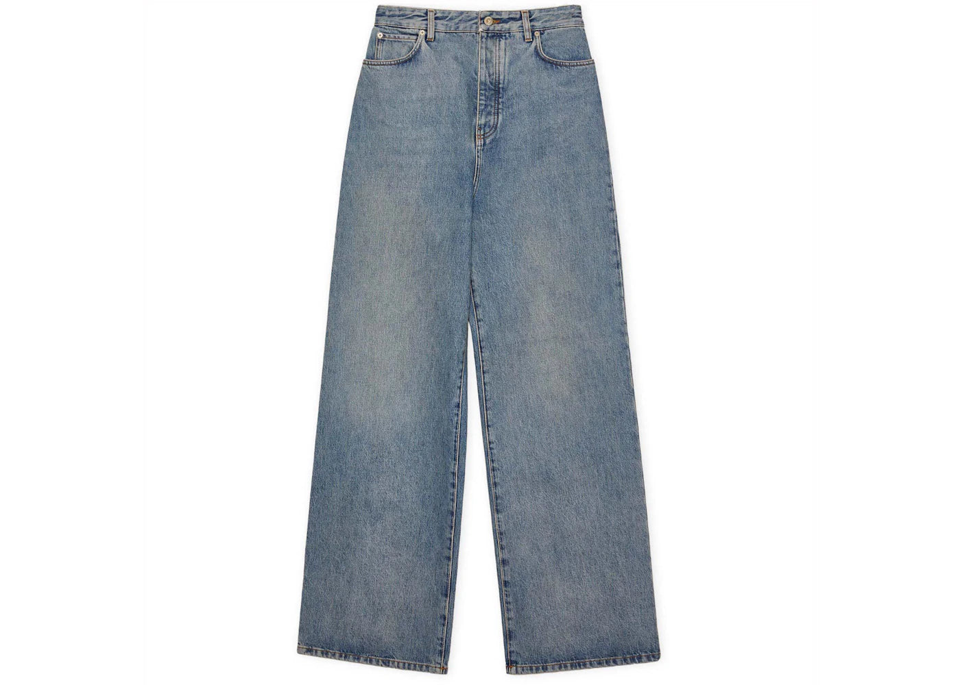 LOEWE High Waisted Jeans Washed Denim