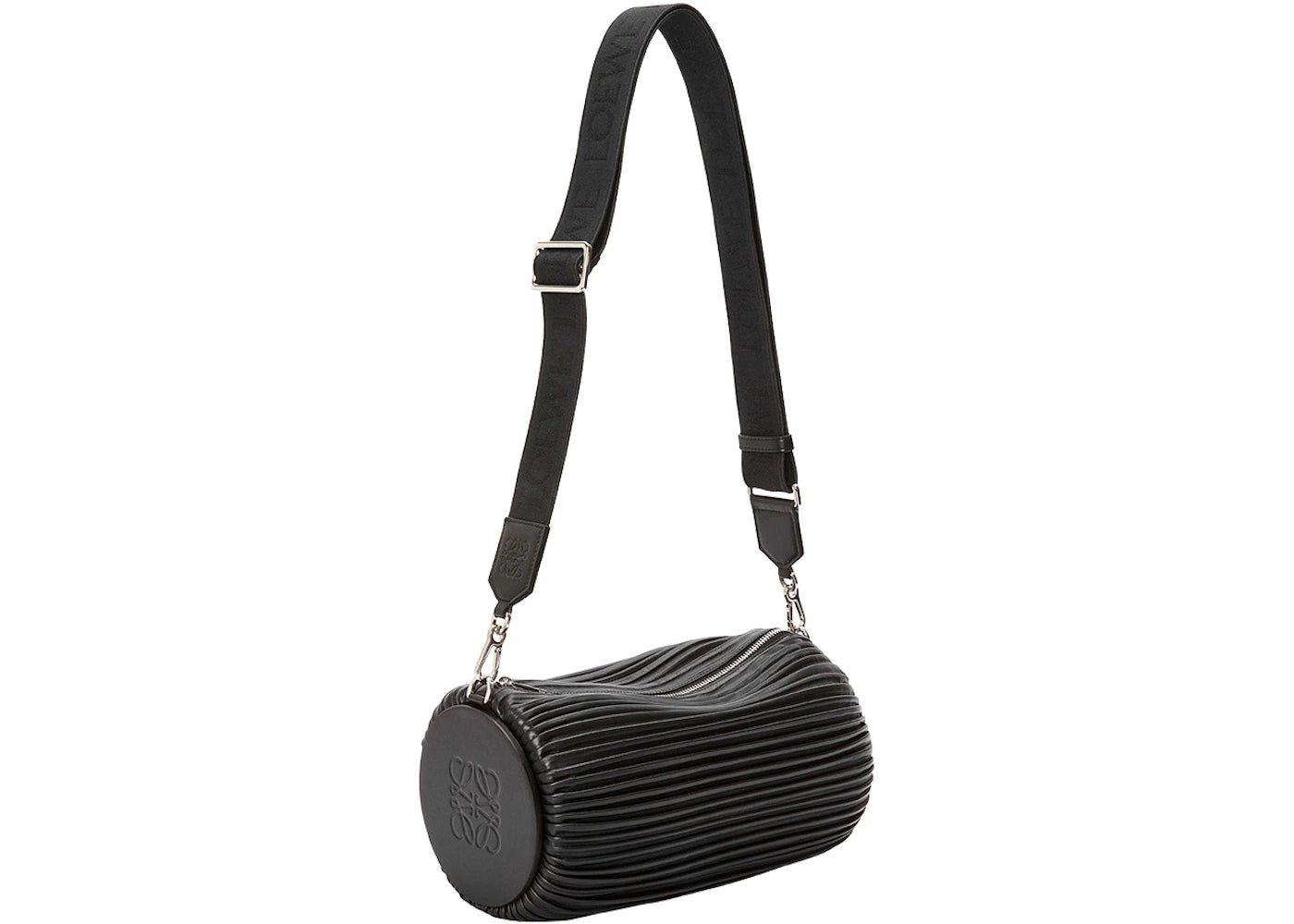 LOEWE Large Bracelet Pouch in Pleated Nappa Black