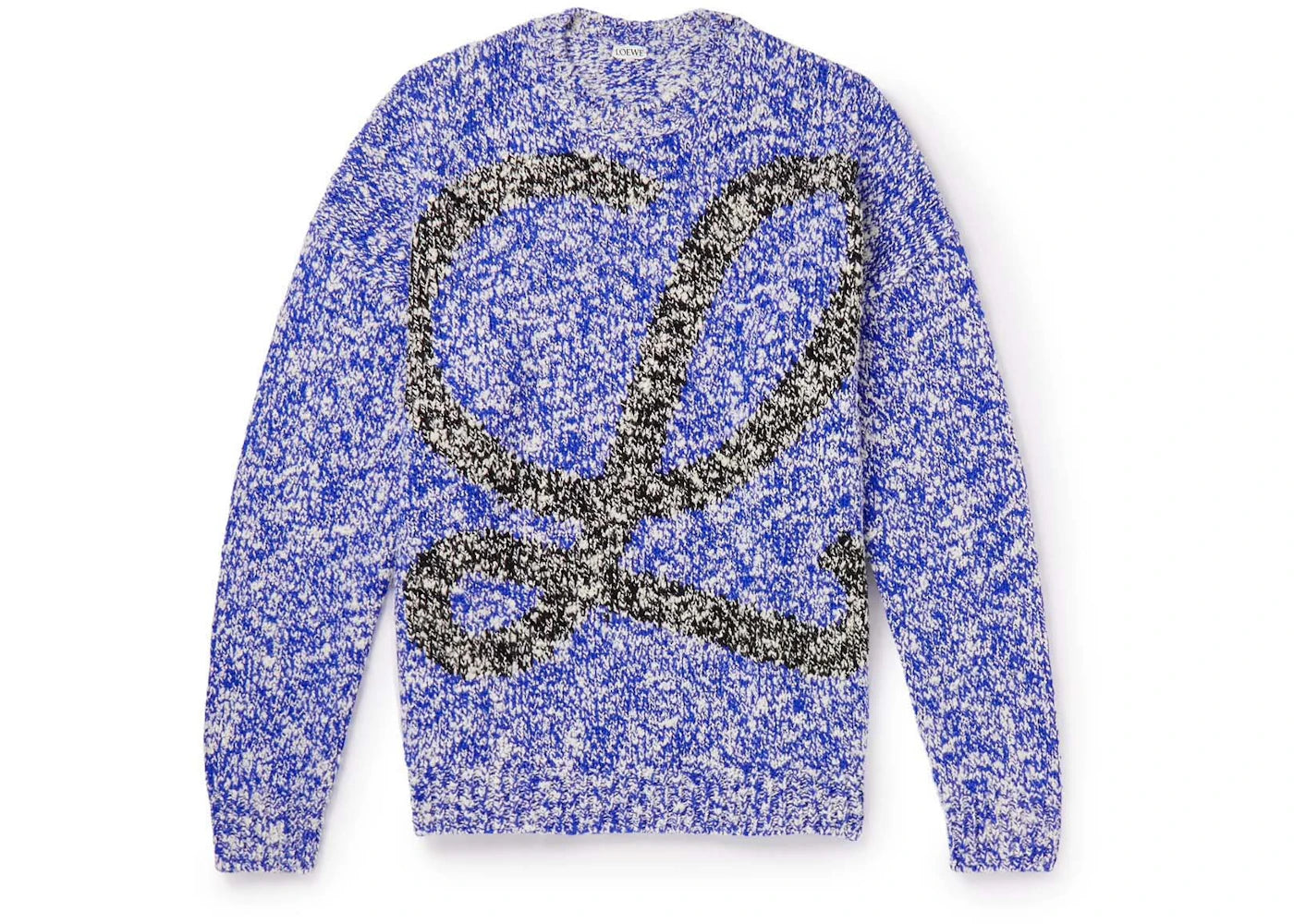 LOEWE Large L Relaxed Fit Wool Sweater Blue/White