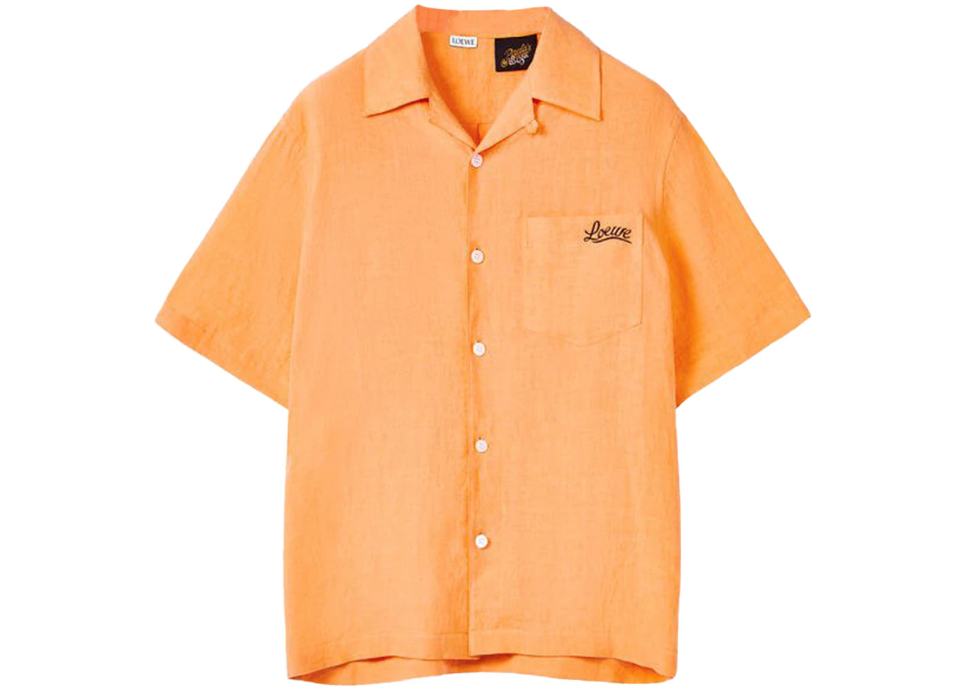 LOEWE Linen Bowling Shirt Mandarin