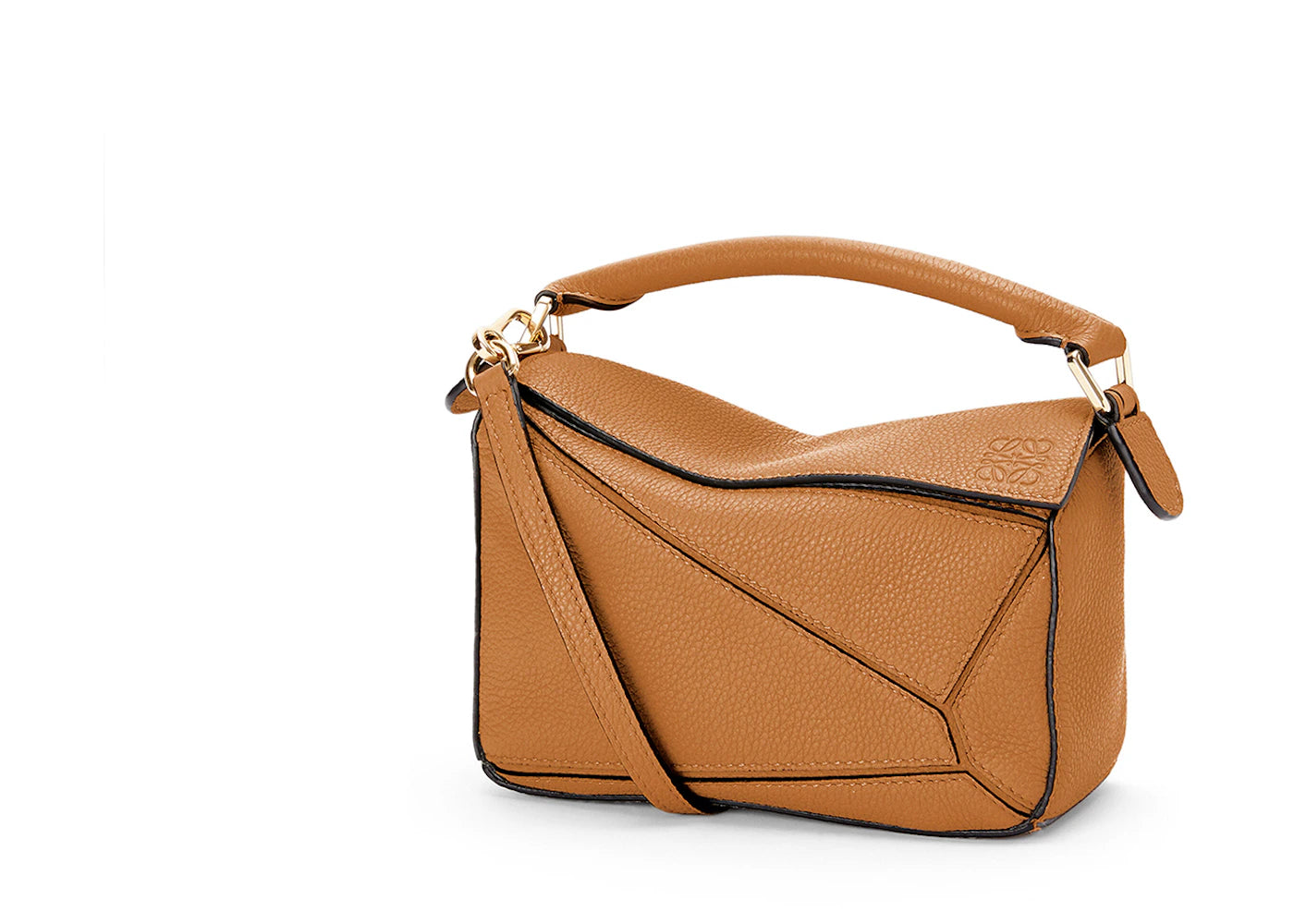 LOEWE Mini Puzzle Bag In Soft Grained Calfskin Light Caramel