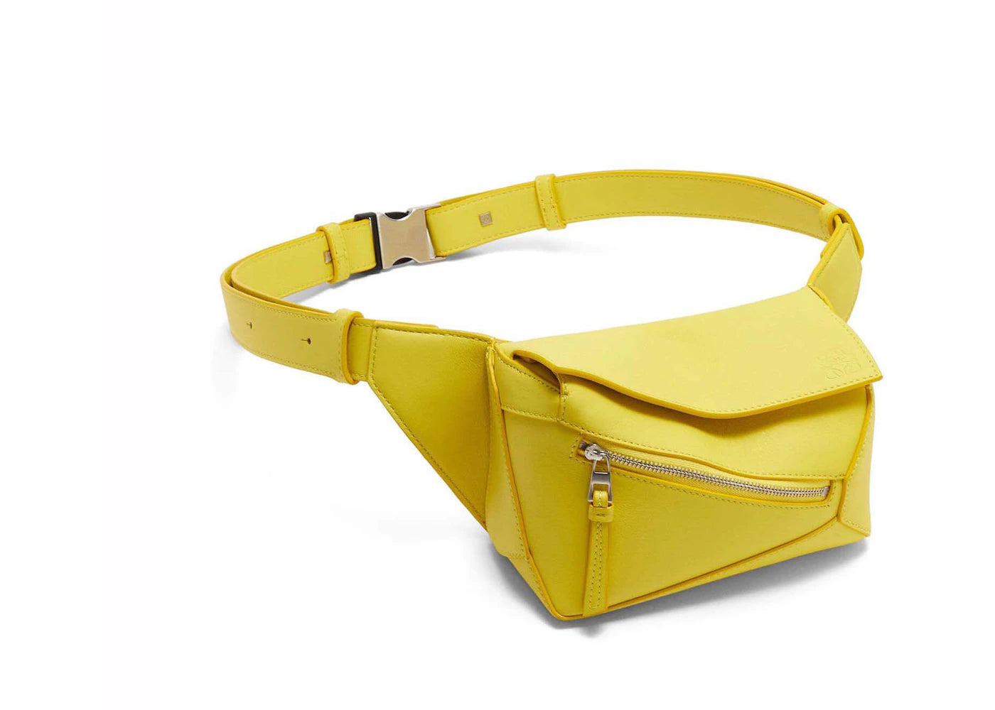 LOEWE Mini Puzzle Bumbag in Classic Calfskin Lemon Zest