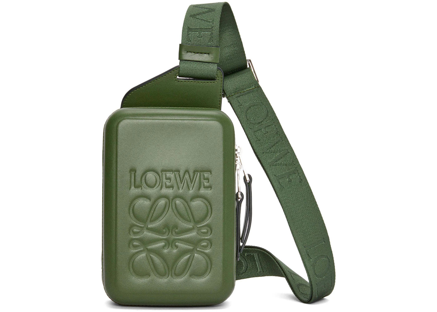 LOEWE Molded Sling in Smooth Calfskin Hunter Green