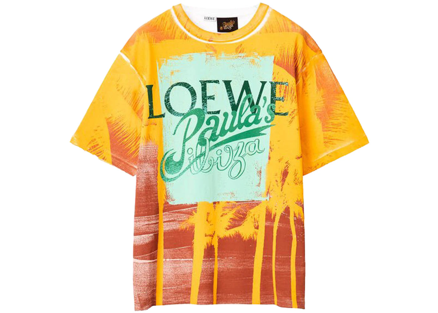 LOEWE Palm Print T-Shirt Soft White/Multi