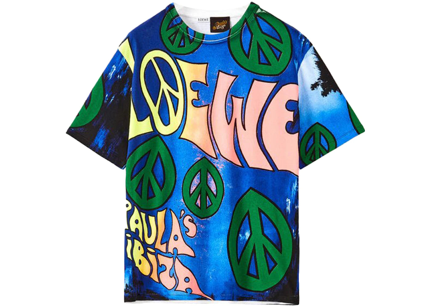 LOEWE Paula's Peace Print T-Shirt Blue/Multi