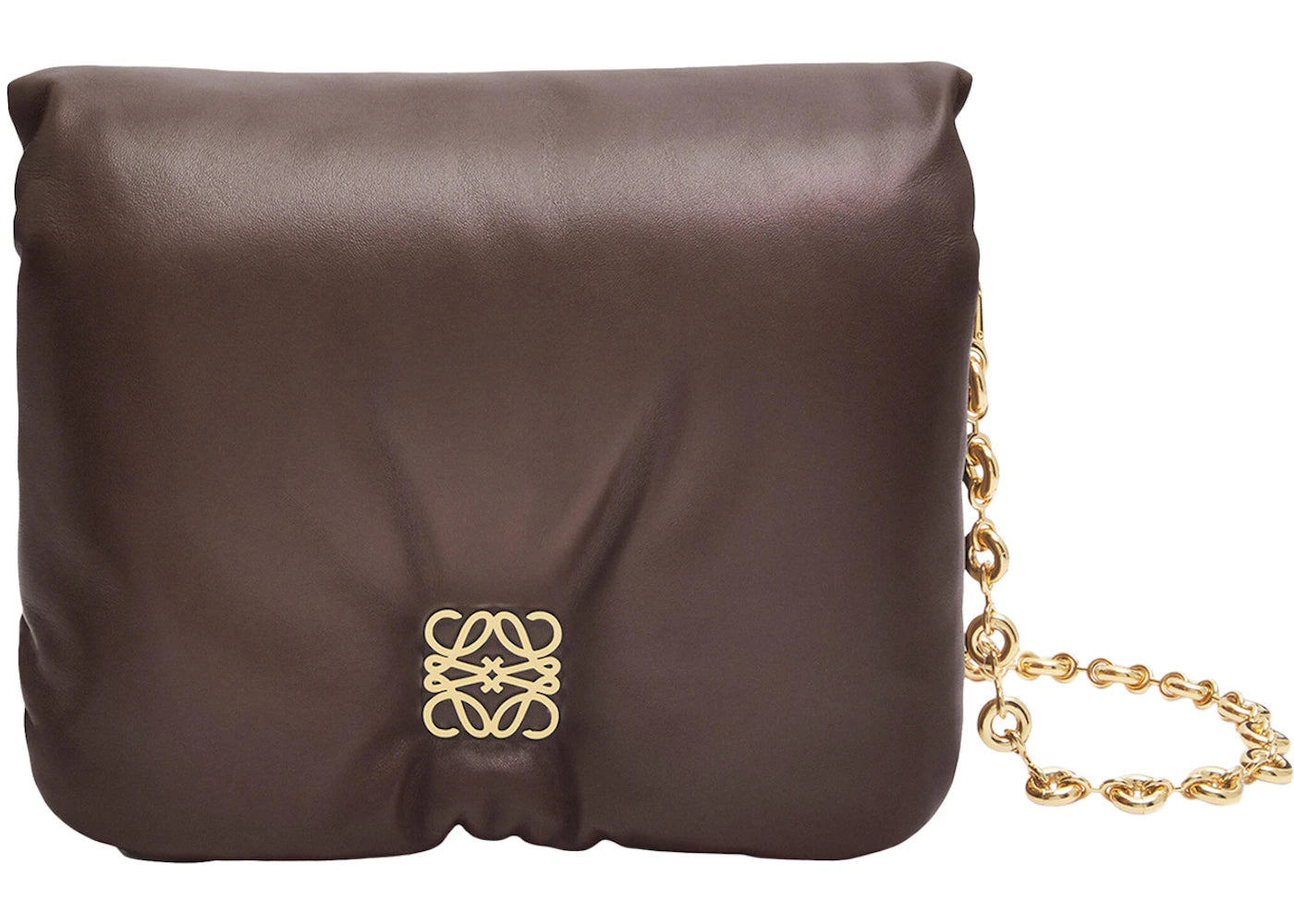 LOEWE Puffer Goya Shoulder Bag Dark Chocolate