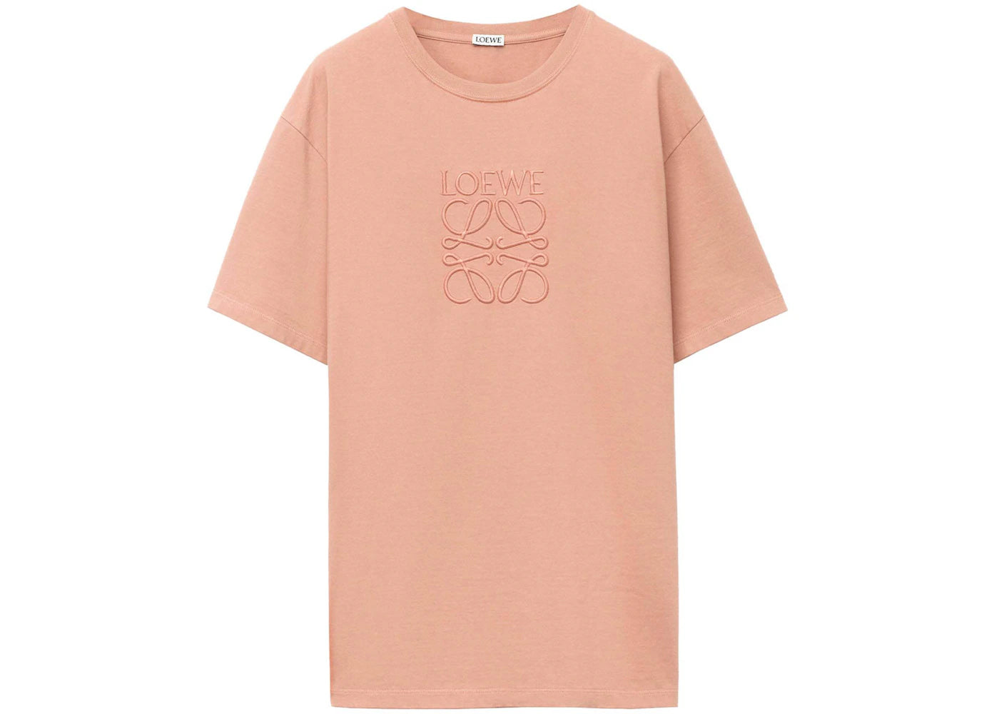 LOEWE Relaxed Fit T-shirt In Cotton Peach Bloom