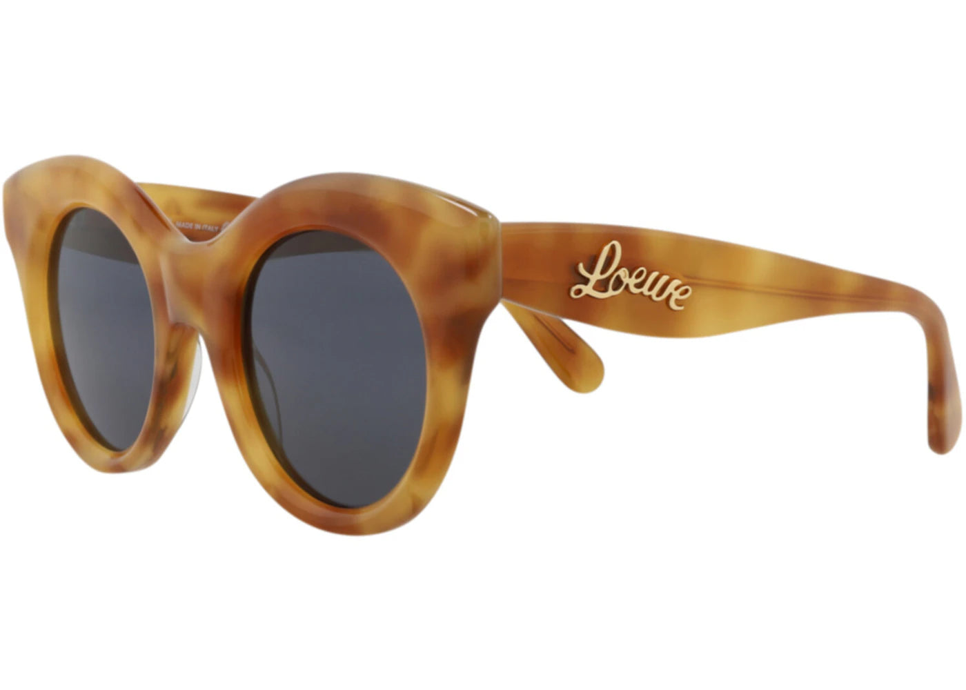 LOEWE Round Sunglasses Havana Havana Blue (LW40126I-49-53V)