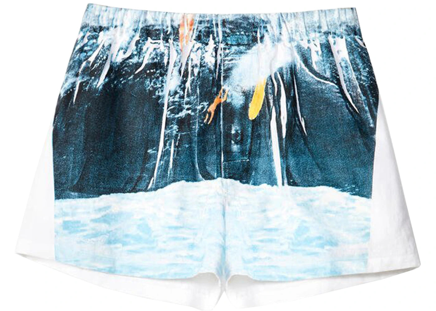 LOEWE Surf Print Shorts Soft White/Navy Blue