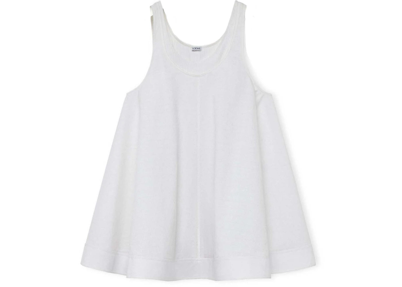 LOEWE Trapeze Dress in Cotton White