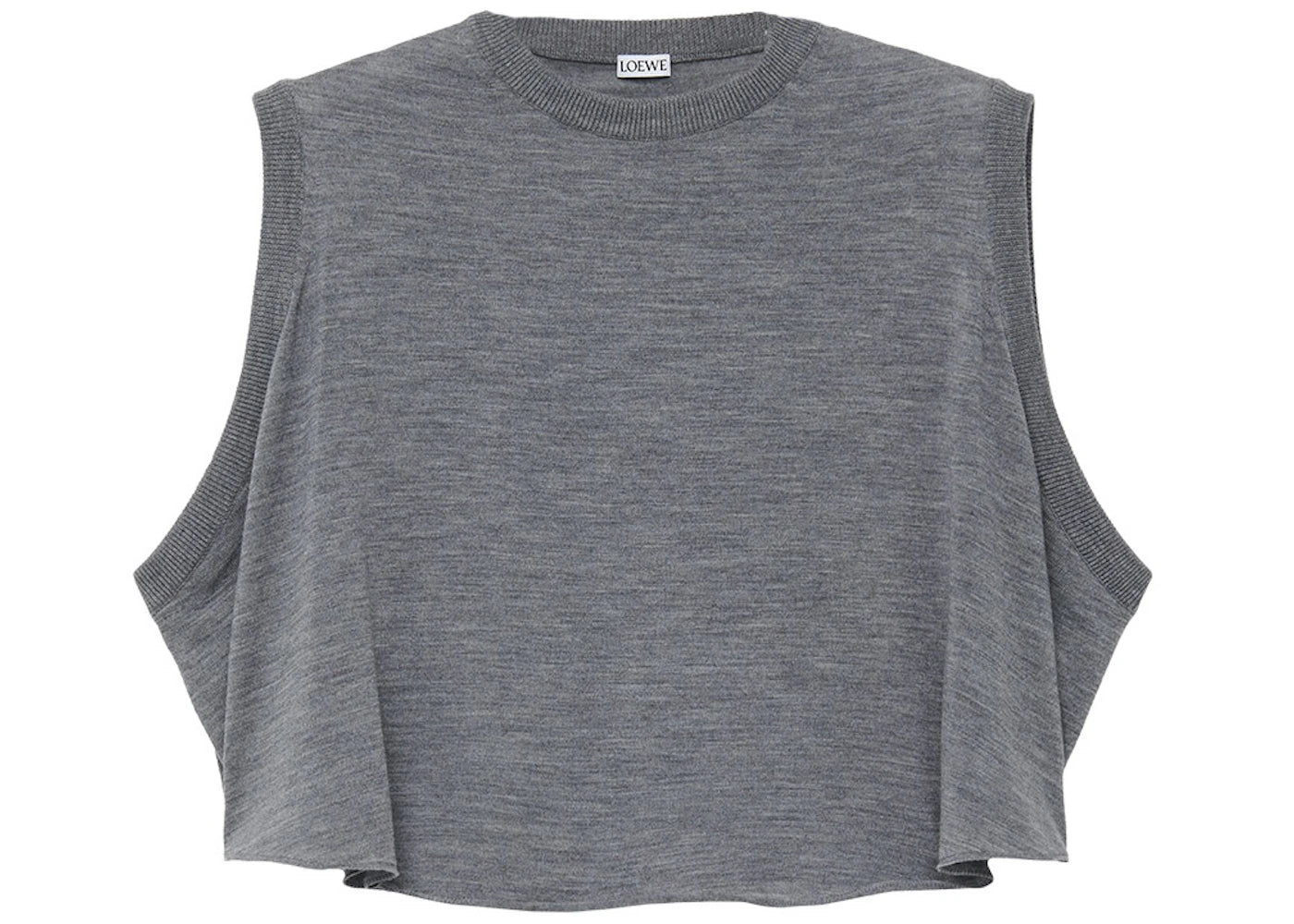 LOEWE Trapeze Vest in Wool Grey