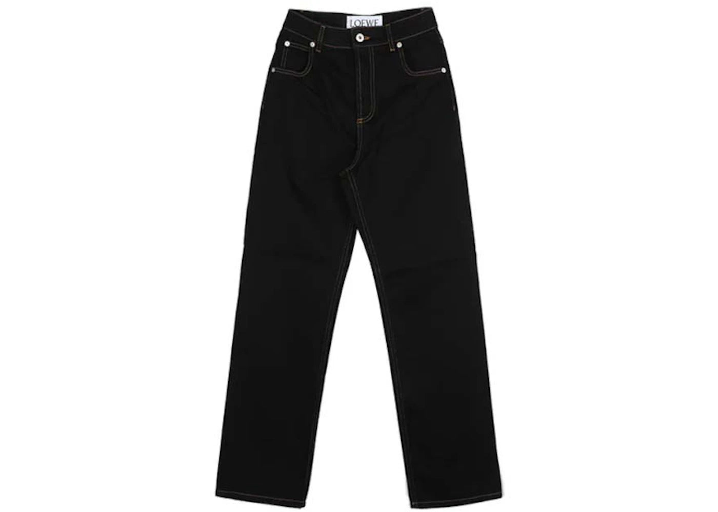 LOEWE Women's Anagram Pocket Tapered Denim Jeans Black