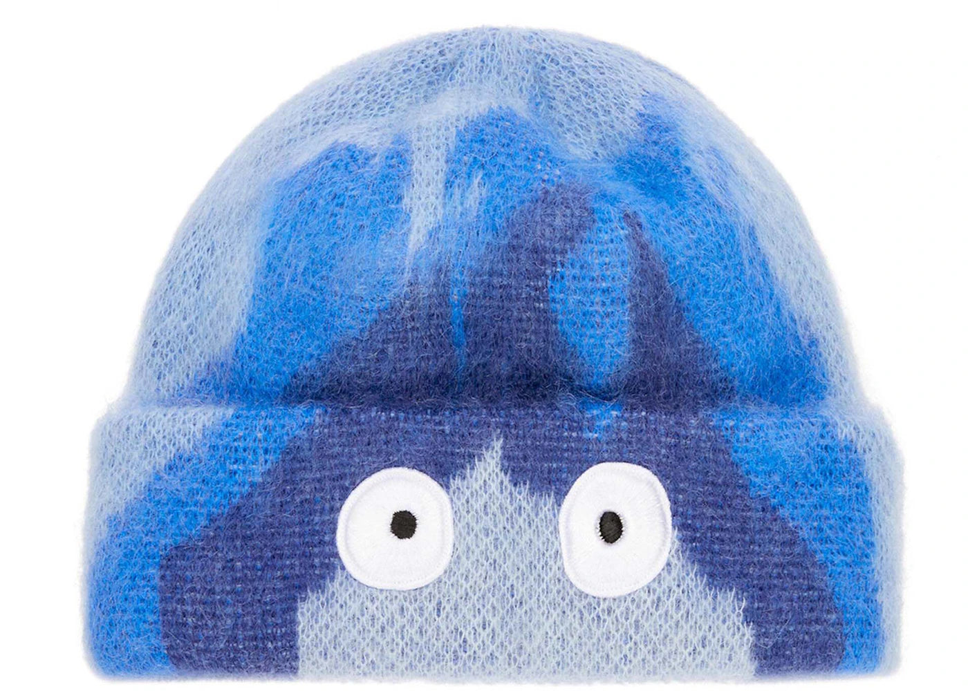 LOEWE x Howls Calcifer Beanie In Mohair And Wool Blend Blue/Light Blue