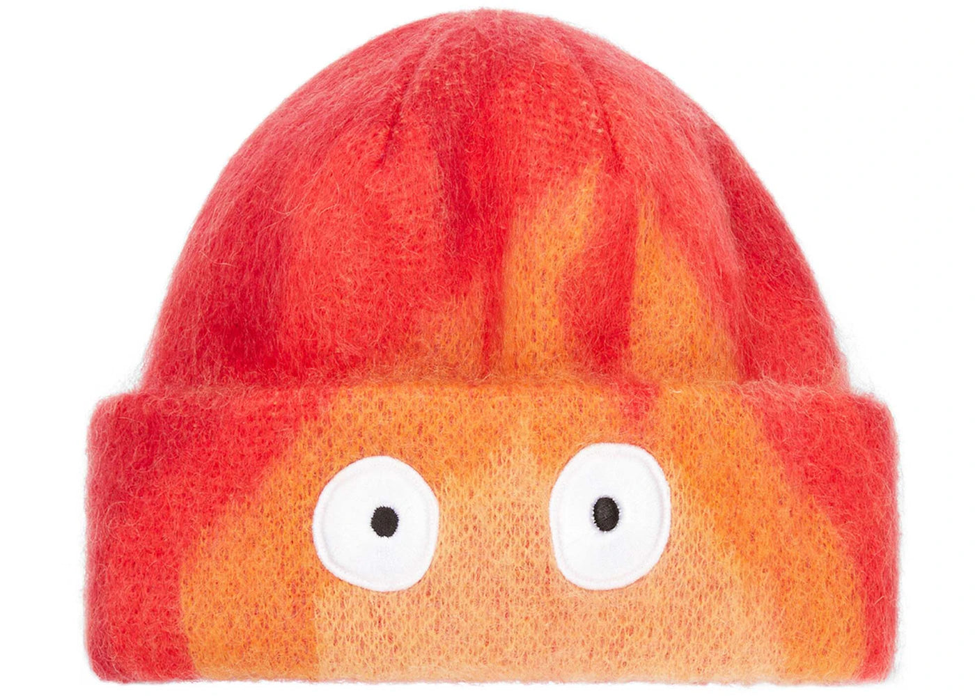 LOEWE x Howls Calcifer Beanie In Mohair And Wool Blend Orange/Red
