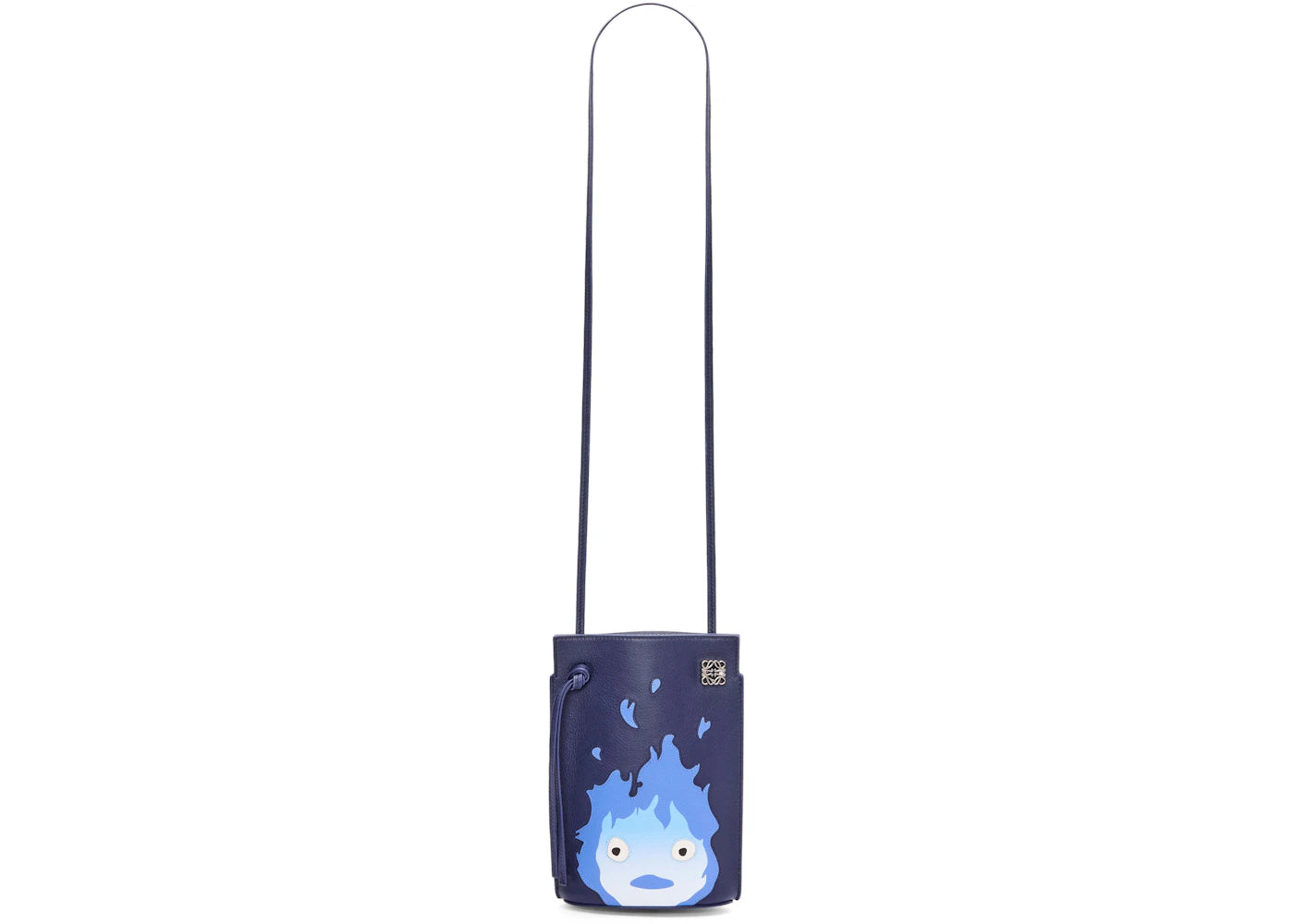 LOEWE x Howls Calcifer Dice Pocket In Classic Calfskin Marine