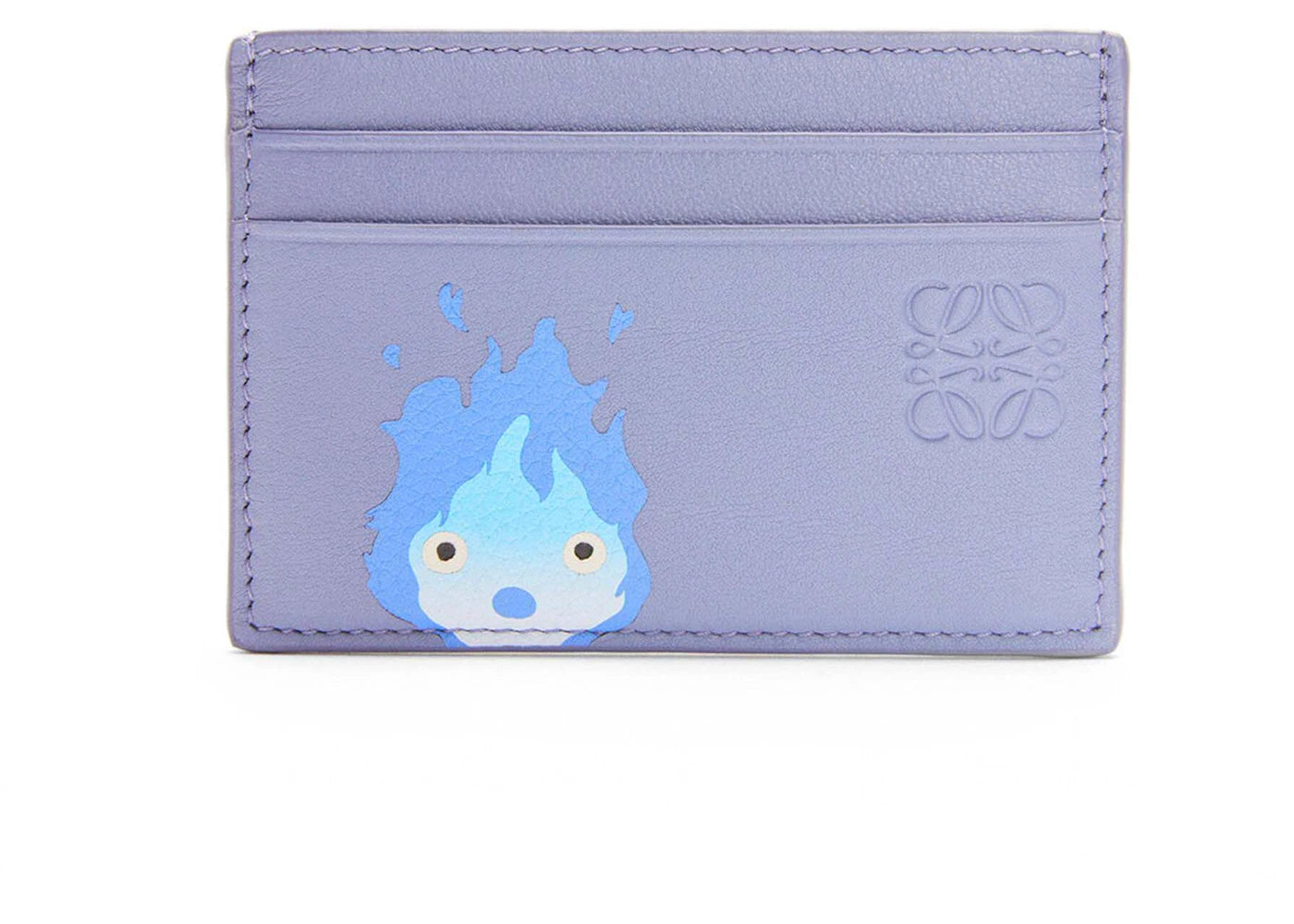 LOEWE x Howls Calcifer Plain Cardholder In Classic Calfskin Blueberry