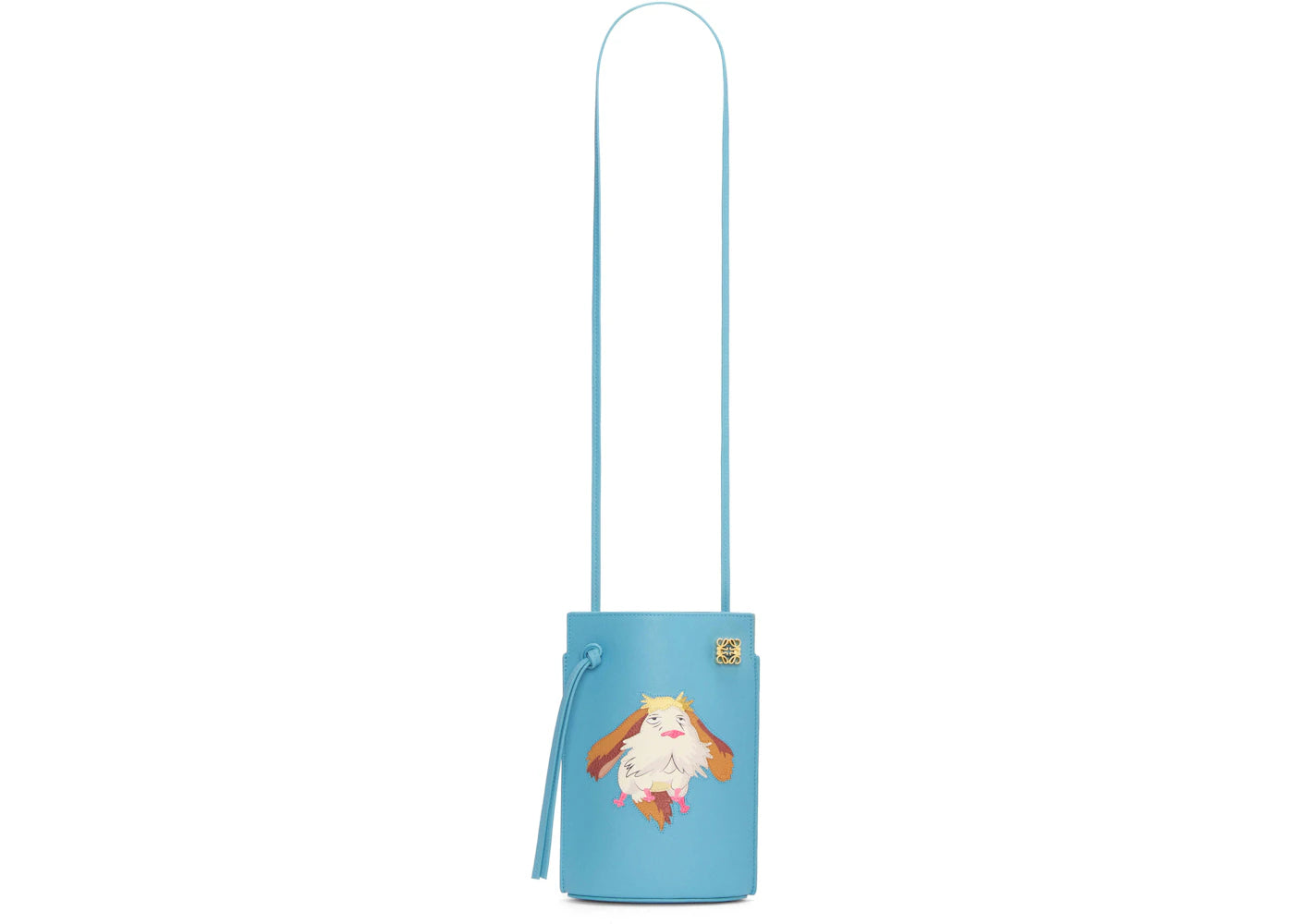 LOEWE x Howls Heen Dice Pocket In Classic Calfskin Light Blue