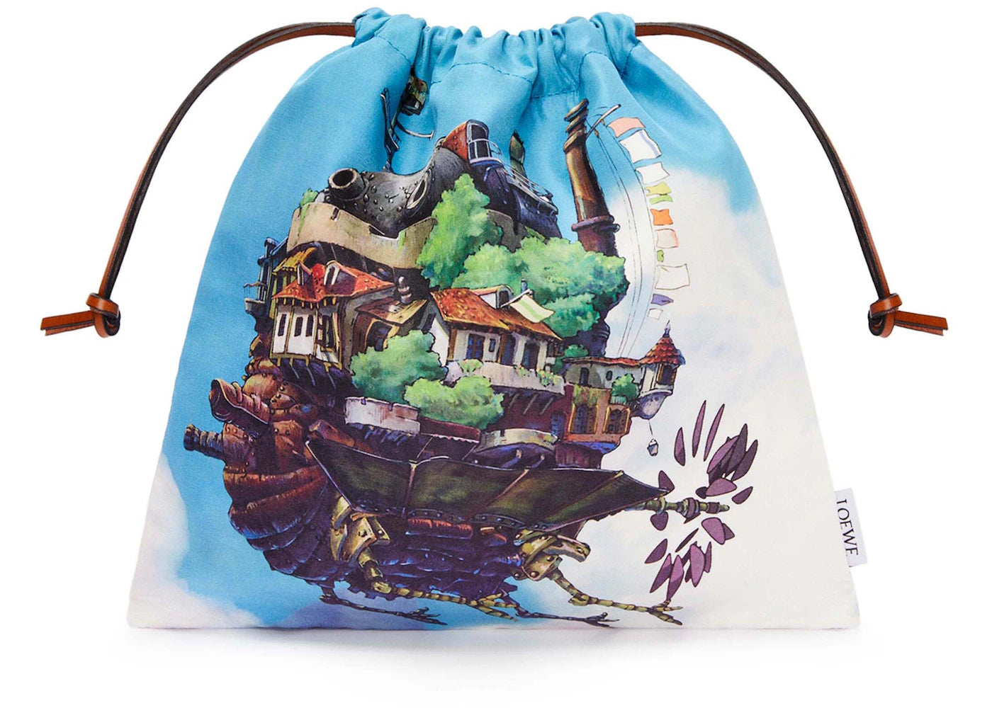 LOEWE x Howls Moving Castle Drawstring Pouch In Canvas Multicolor