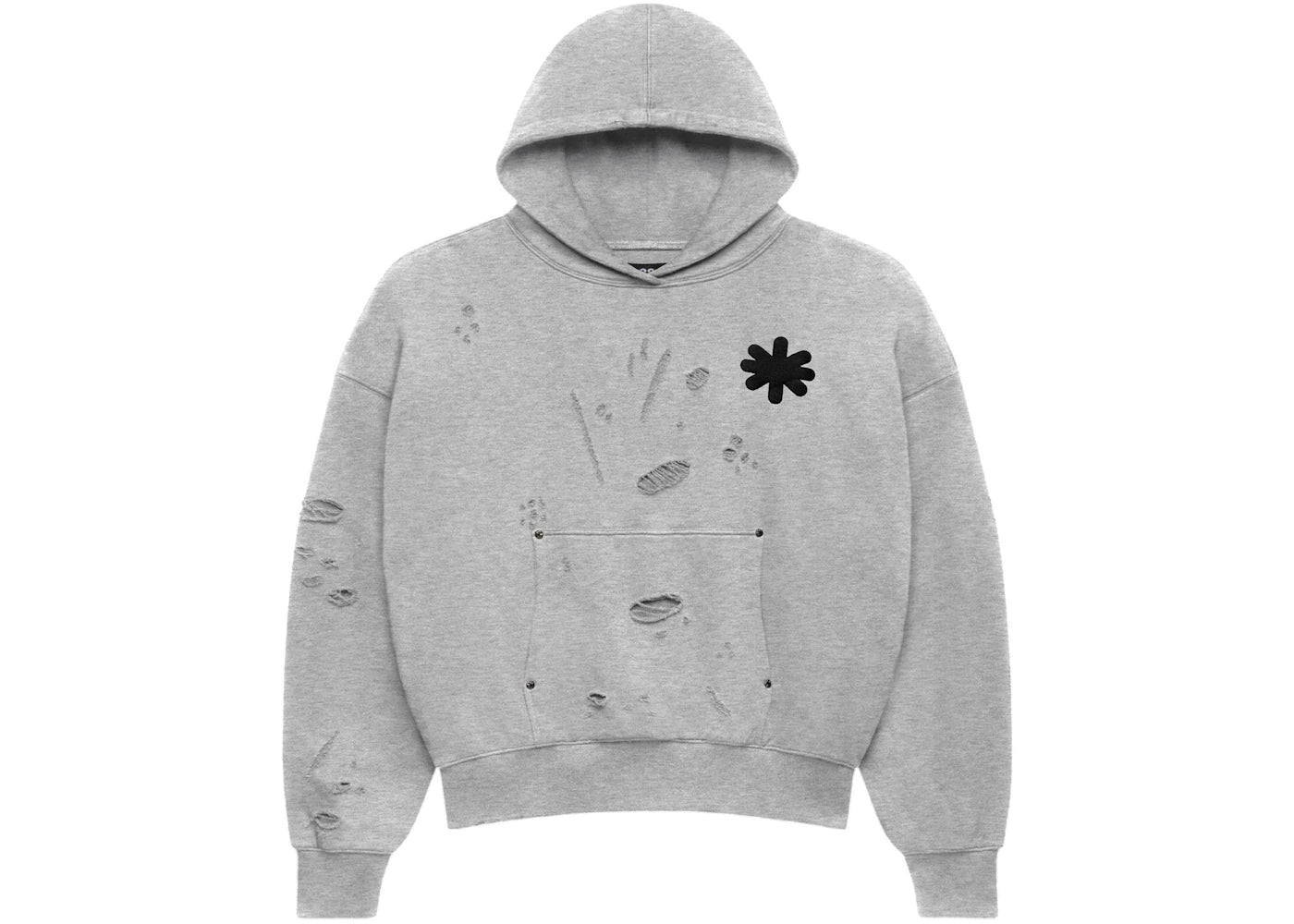 LOSTSHDWS DSTRY DBL Layer Logo Hoodie Grey