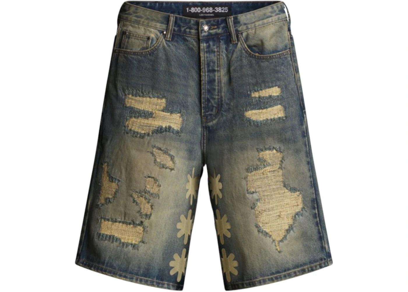 LOSTSHDWS Dstry Denim Shorts Bone