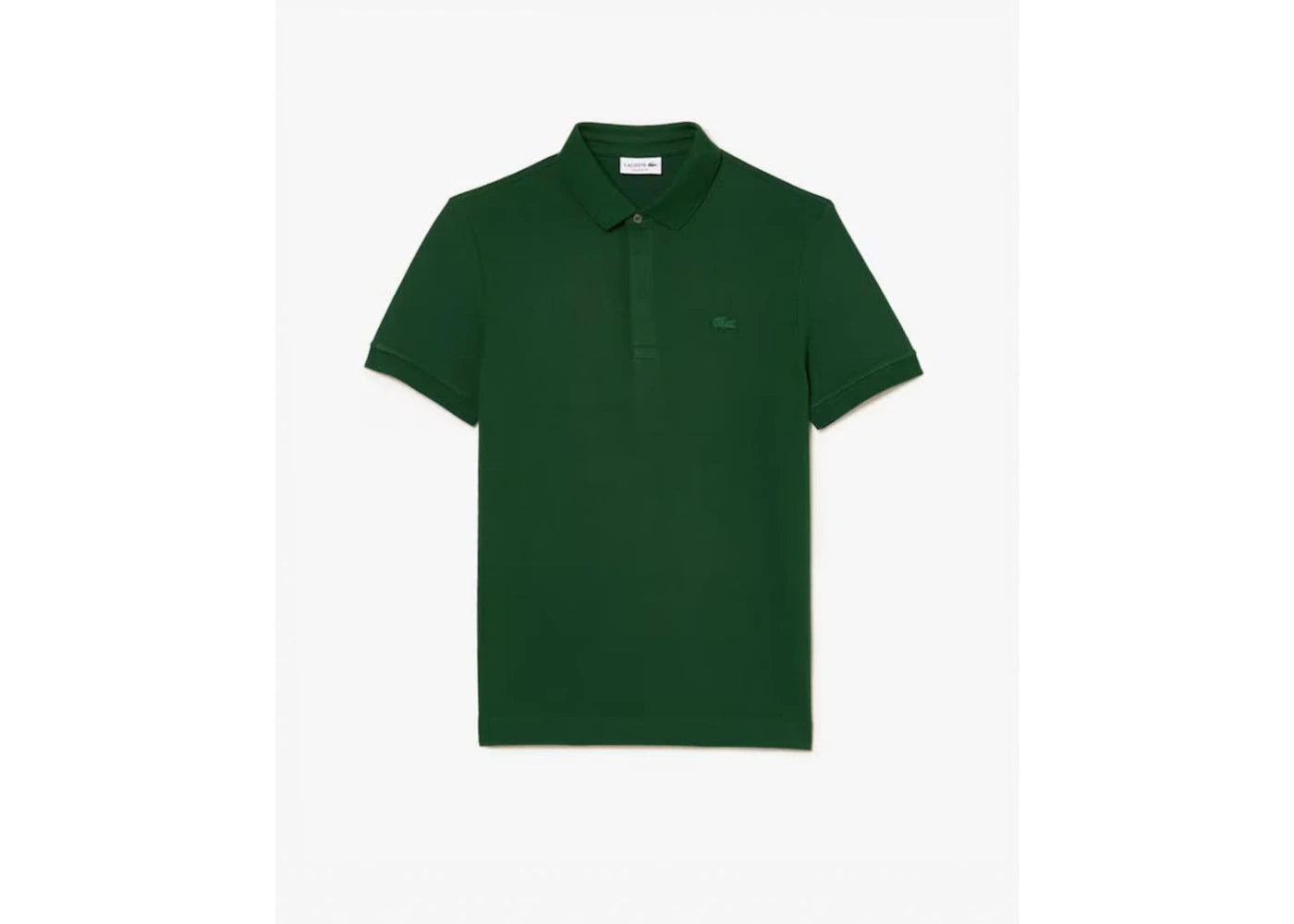 Lacoste Regular Fit Paris Stretch Pique Polo Shirt Green