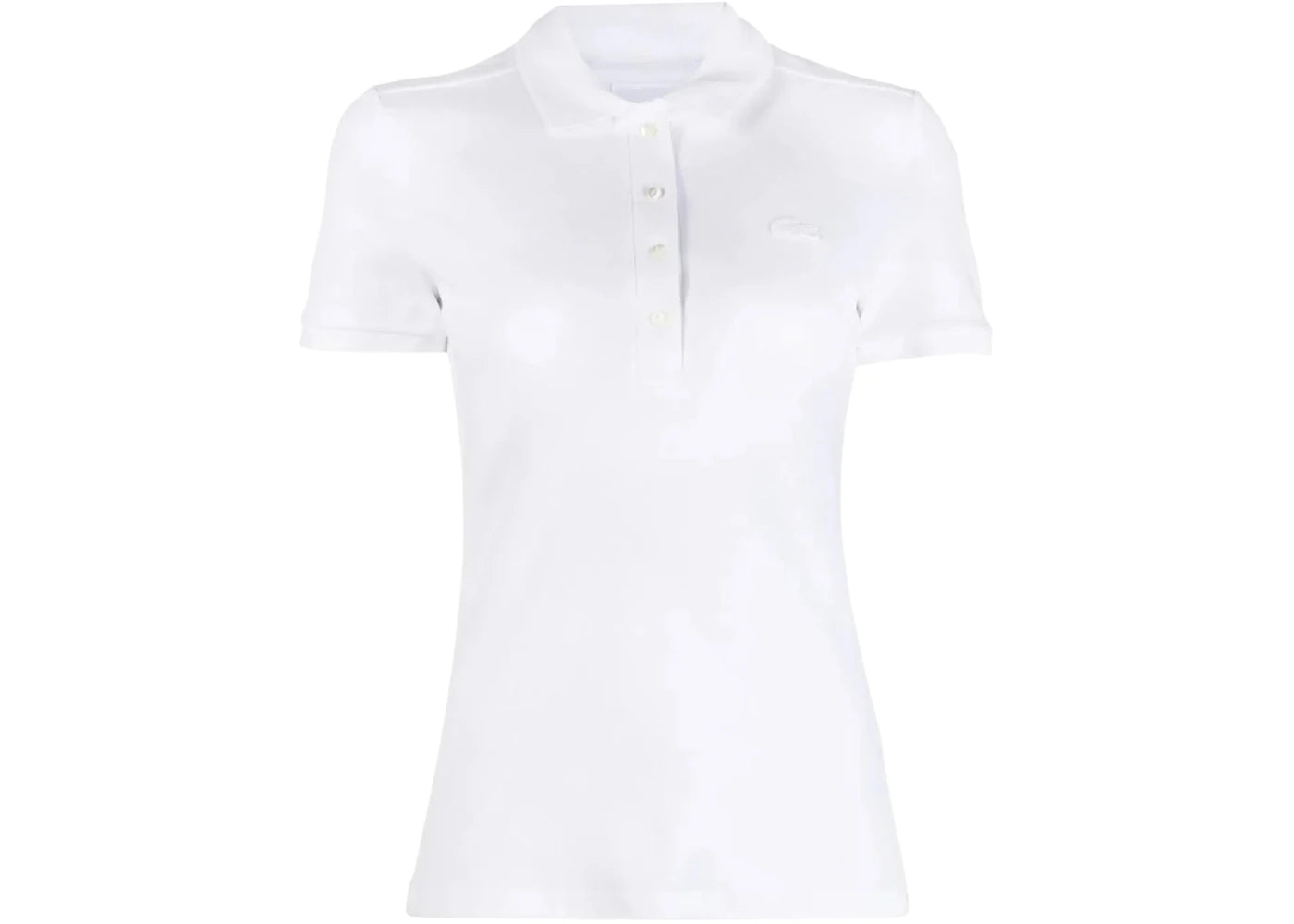 Lacoste Women's L.12.D Slim Fit Stretch Mini Pique Polo Shirt White
