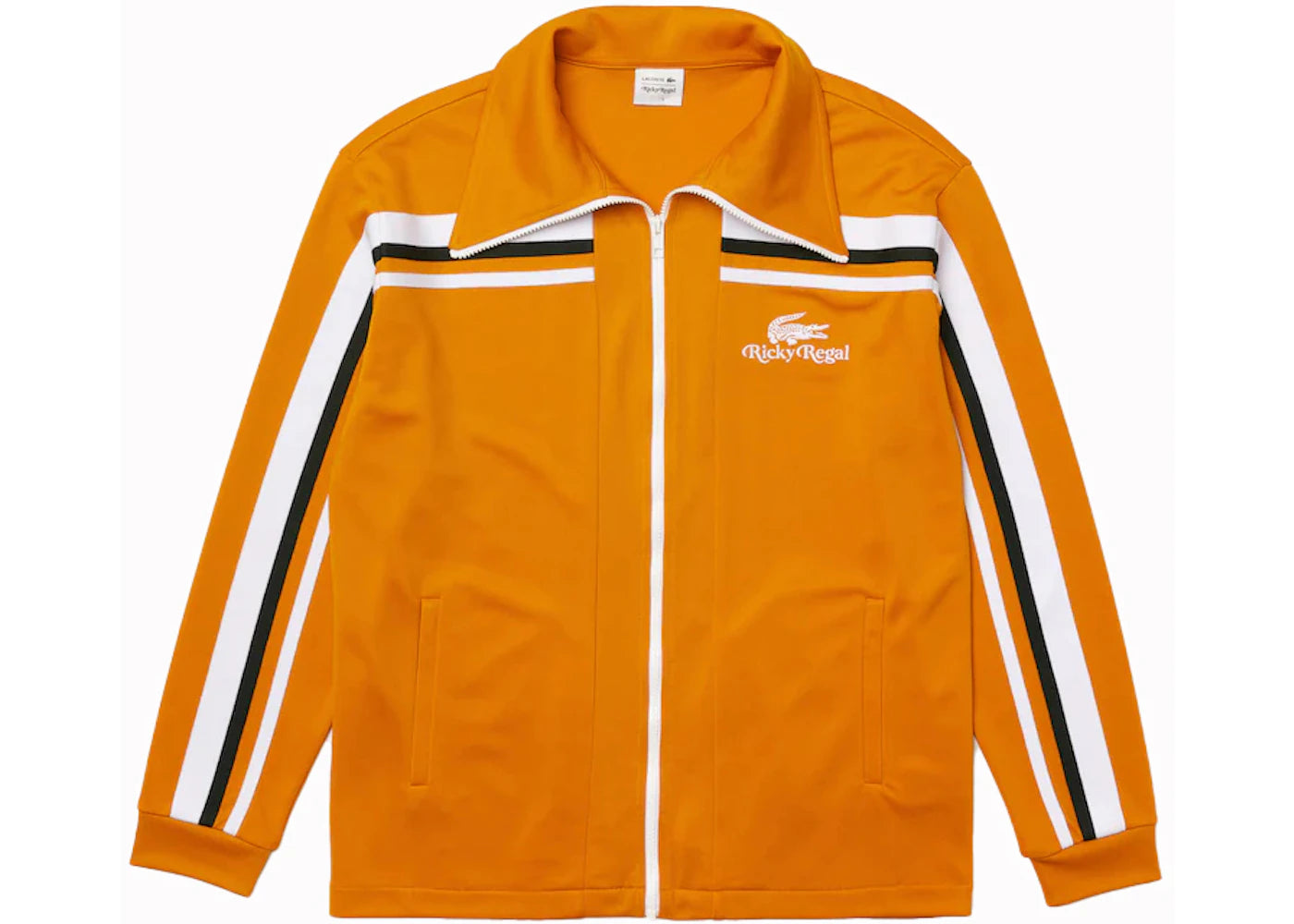 Lacoste x Ricky Regal Contrast Striped Piqué Zip Jacket Yellow