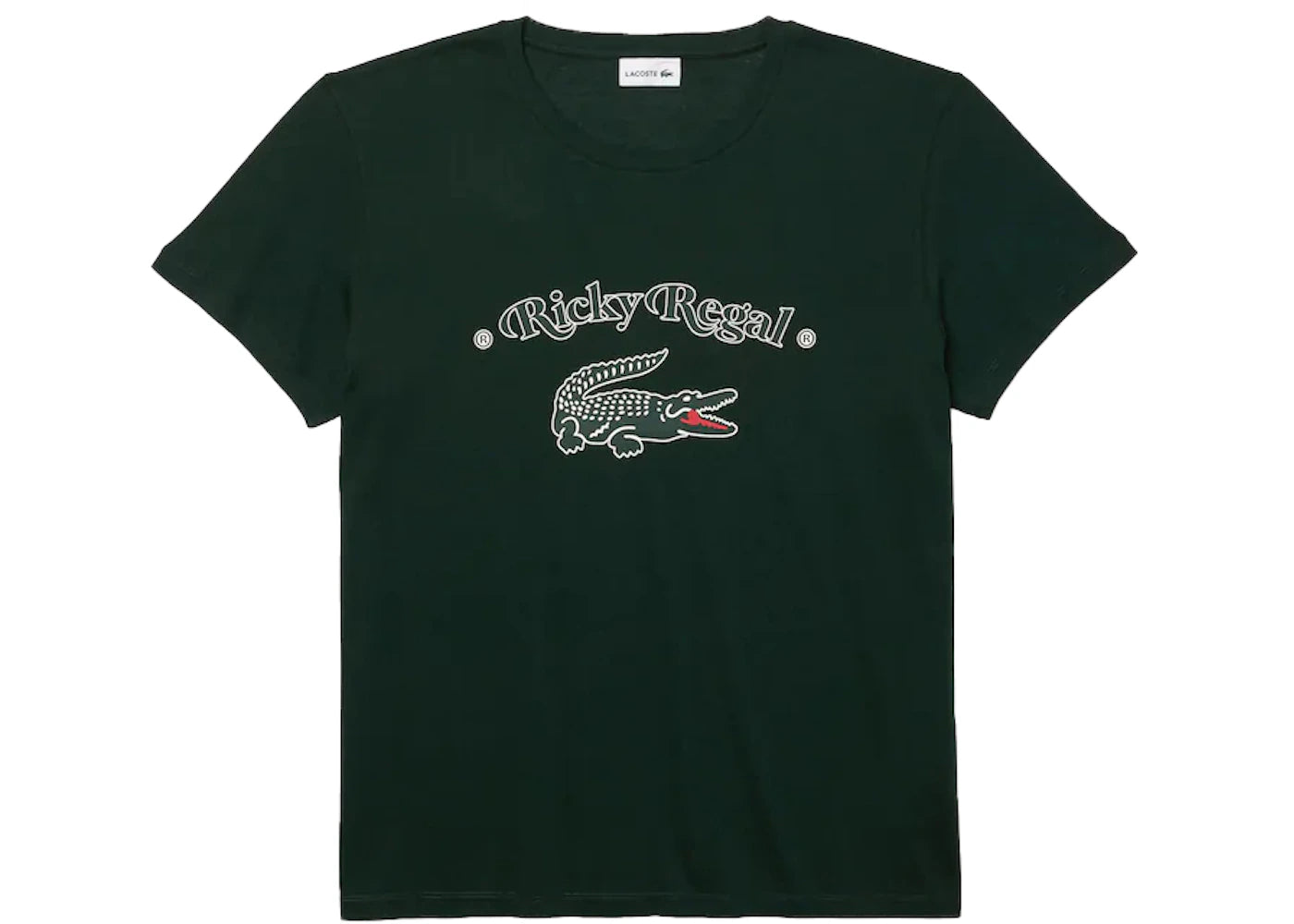 Lacoste x Ricky Regal Loose Neck Print T-shirt Green
