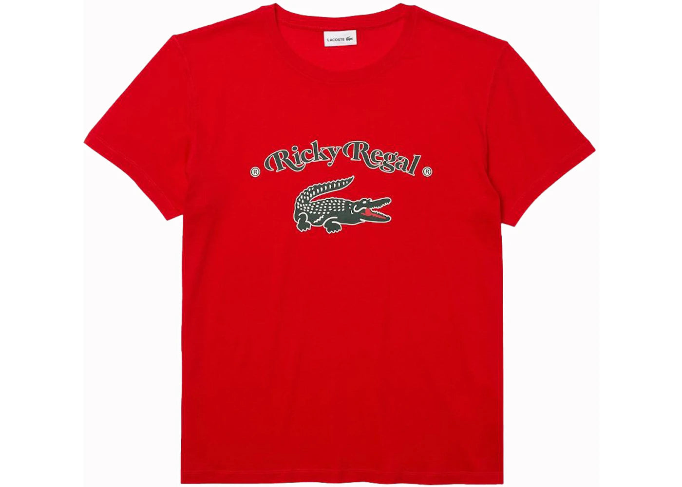 Lacoste x Ricky Regal Loose Neck Print T-shirt Red