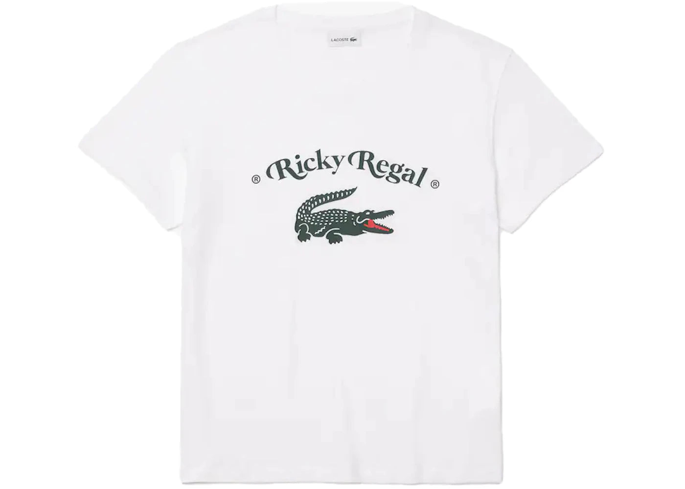 Lacoste x Ricky Regal Loose Neck Print T-shirt White