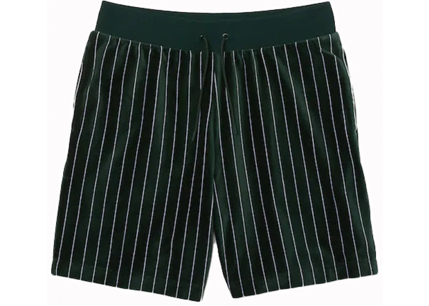 Lacoste x Ricky Regal Striped Velvet Bermuda Shorts Green