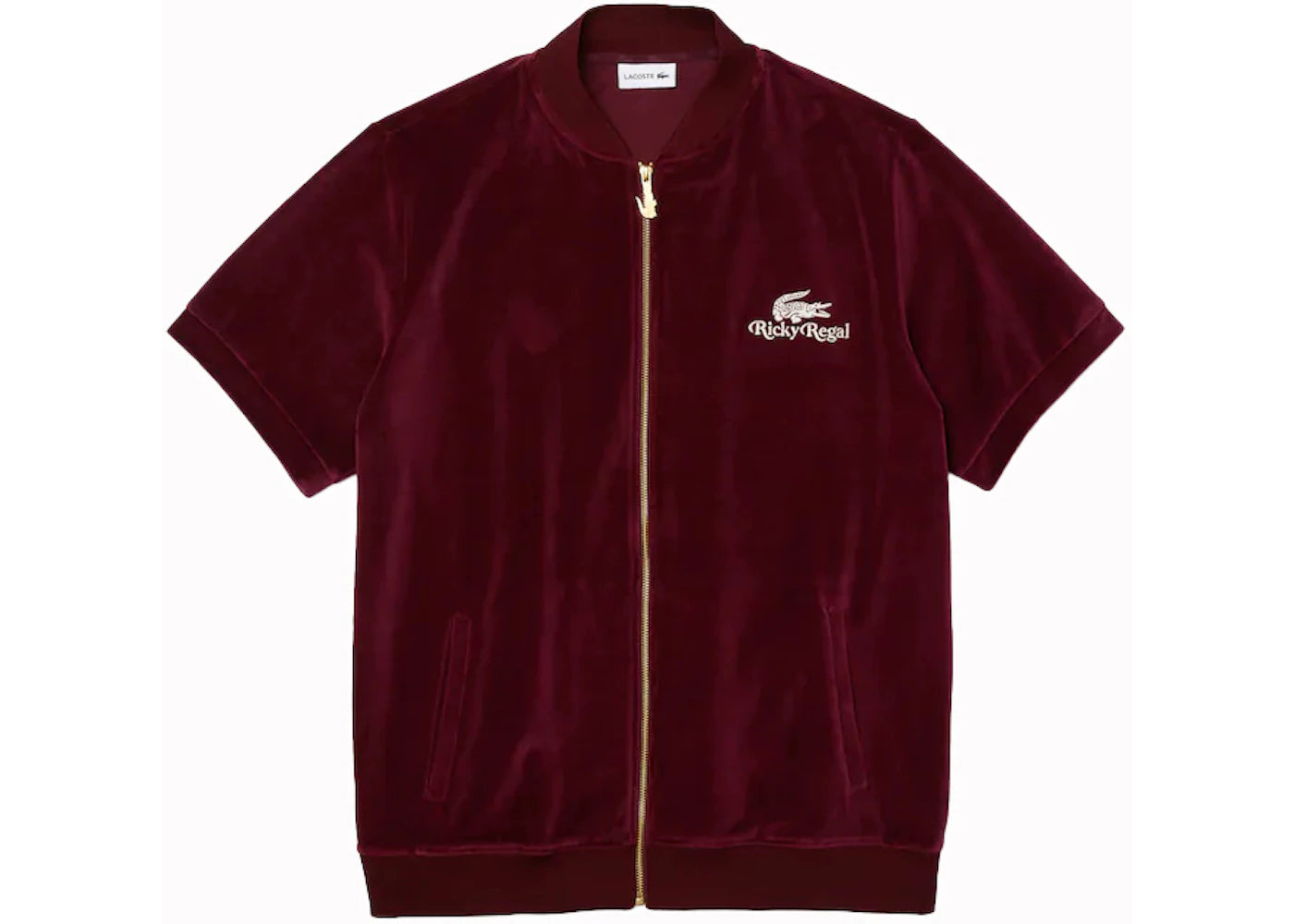 Lacoste x Ricky Regal Velvet Zip Jacket Red