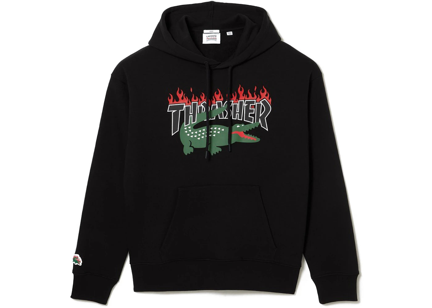 Lacoste x Thrasher Oversized Sweat Hoodie Black
