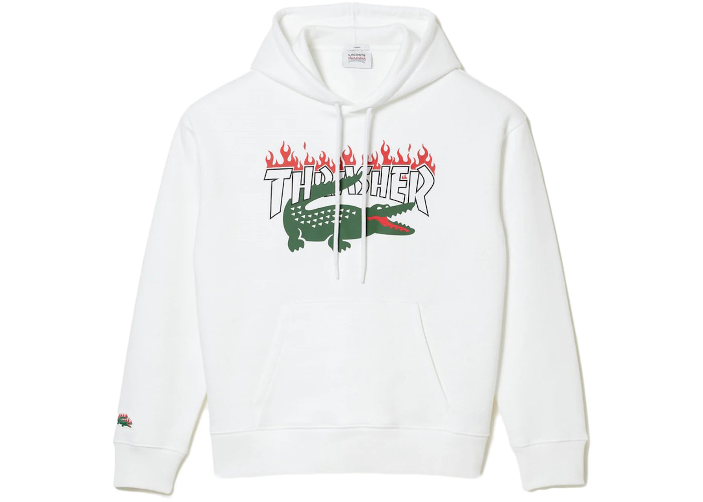 Lacoste x Thrasher Oversized Sweat Hoodie White