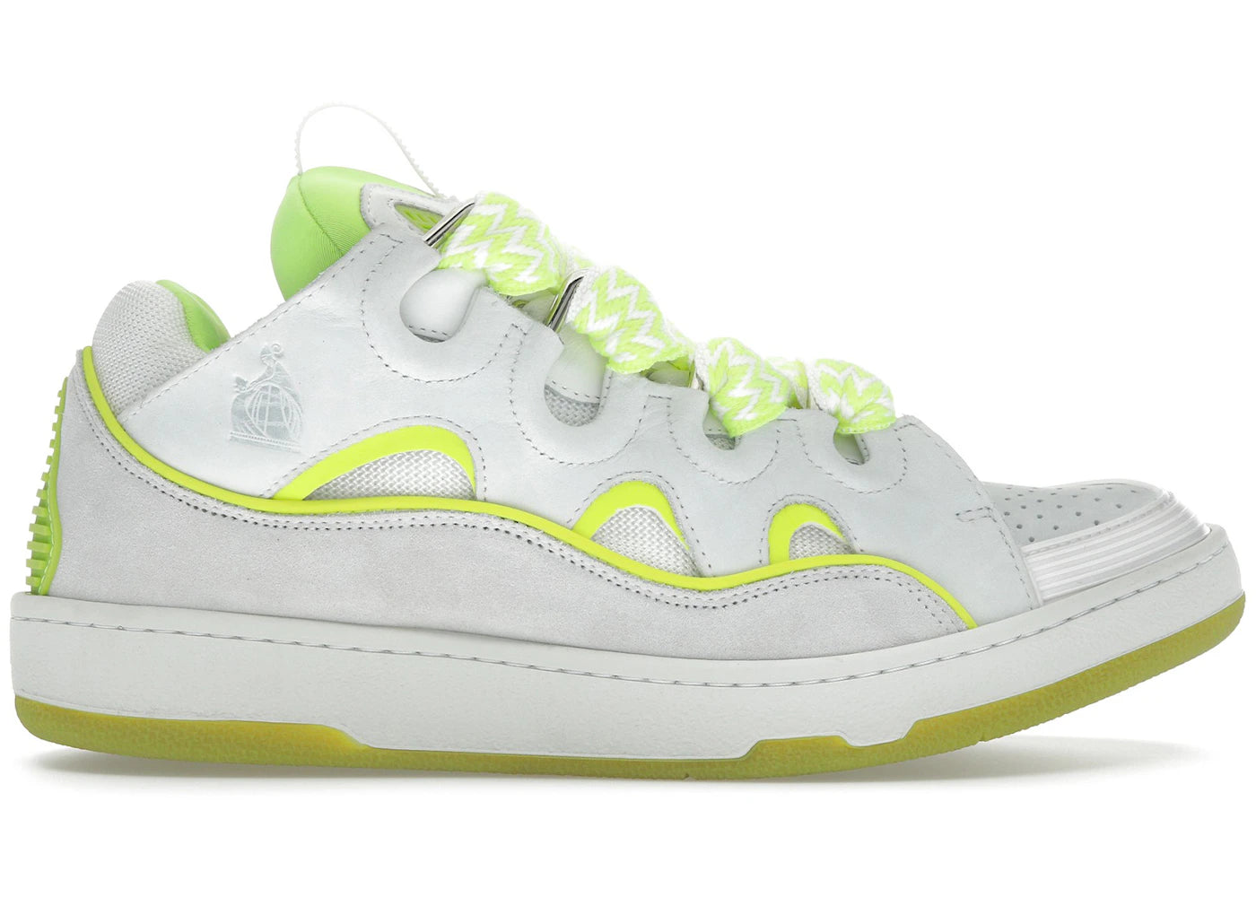 Lanvin Curb Sneaker White Fluo Yellow