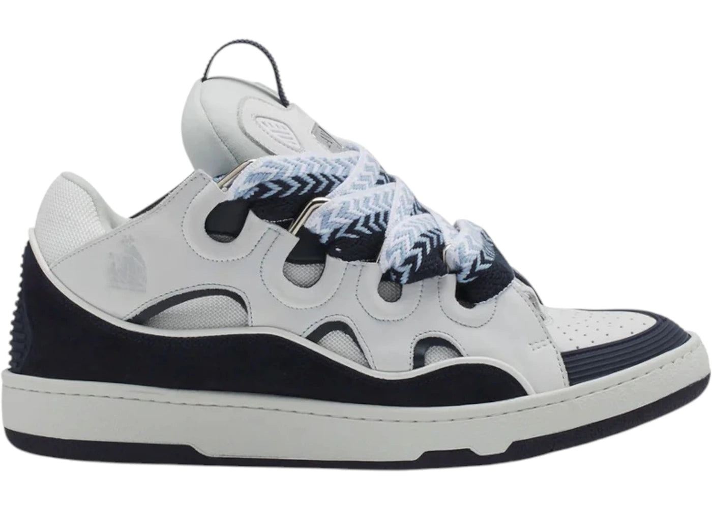 Lanvin Curb White Navy Blue