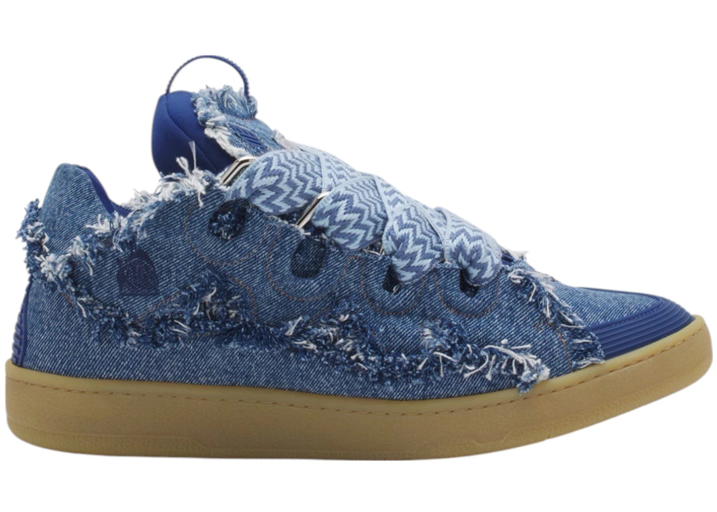 Lanvin Leather Curb Denim Blue