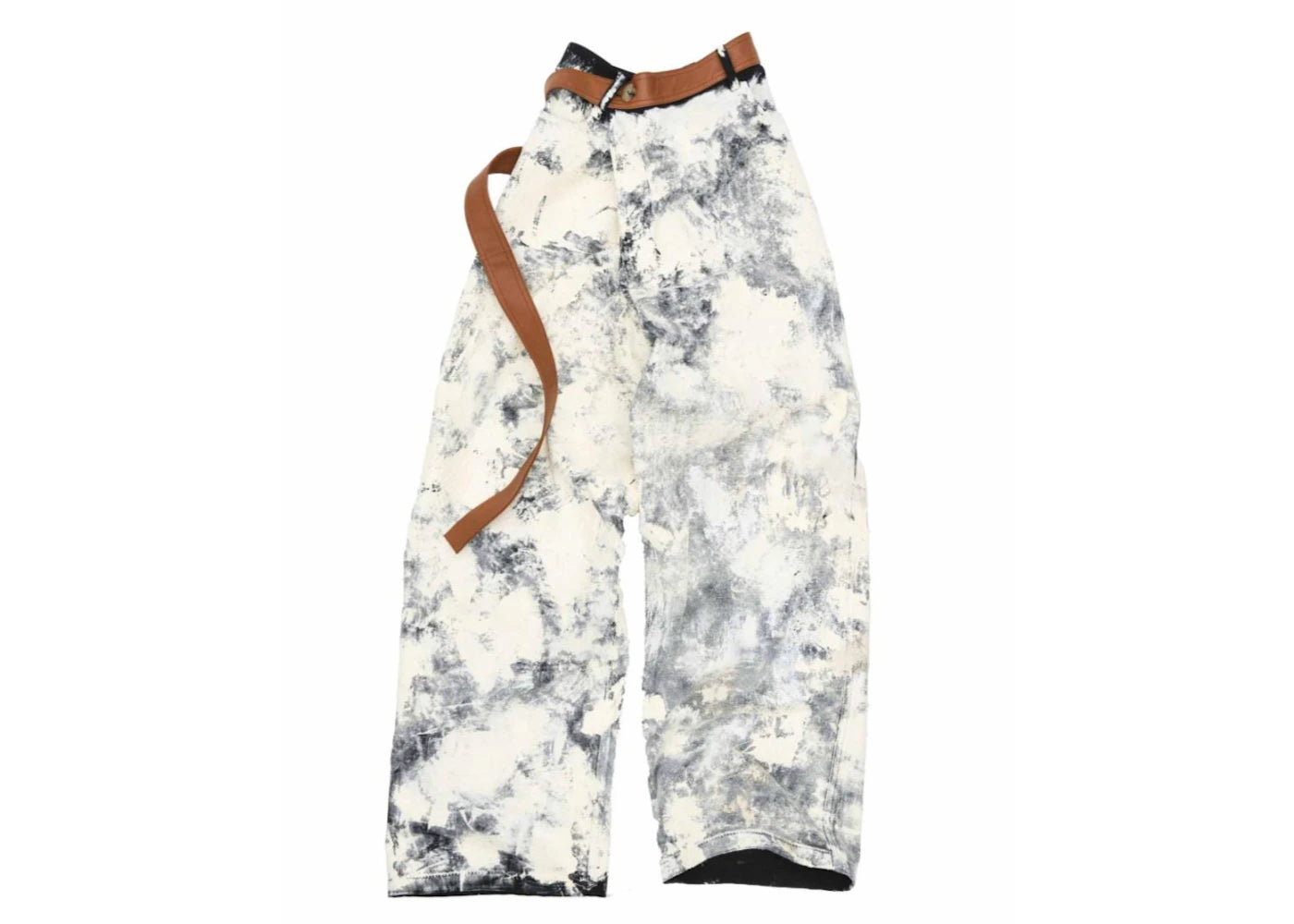 Lanvin x Gallery Dept. Full Painted Wool Gabardine Pants Midnight Blue