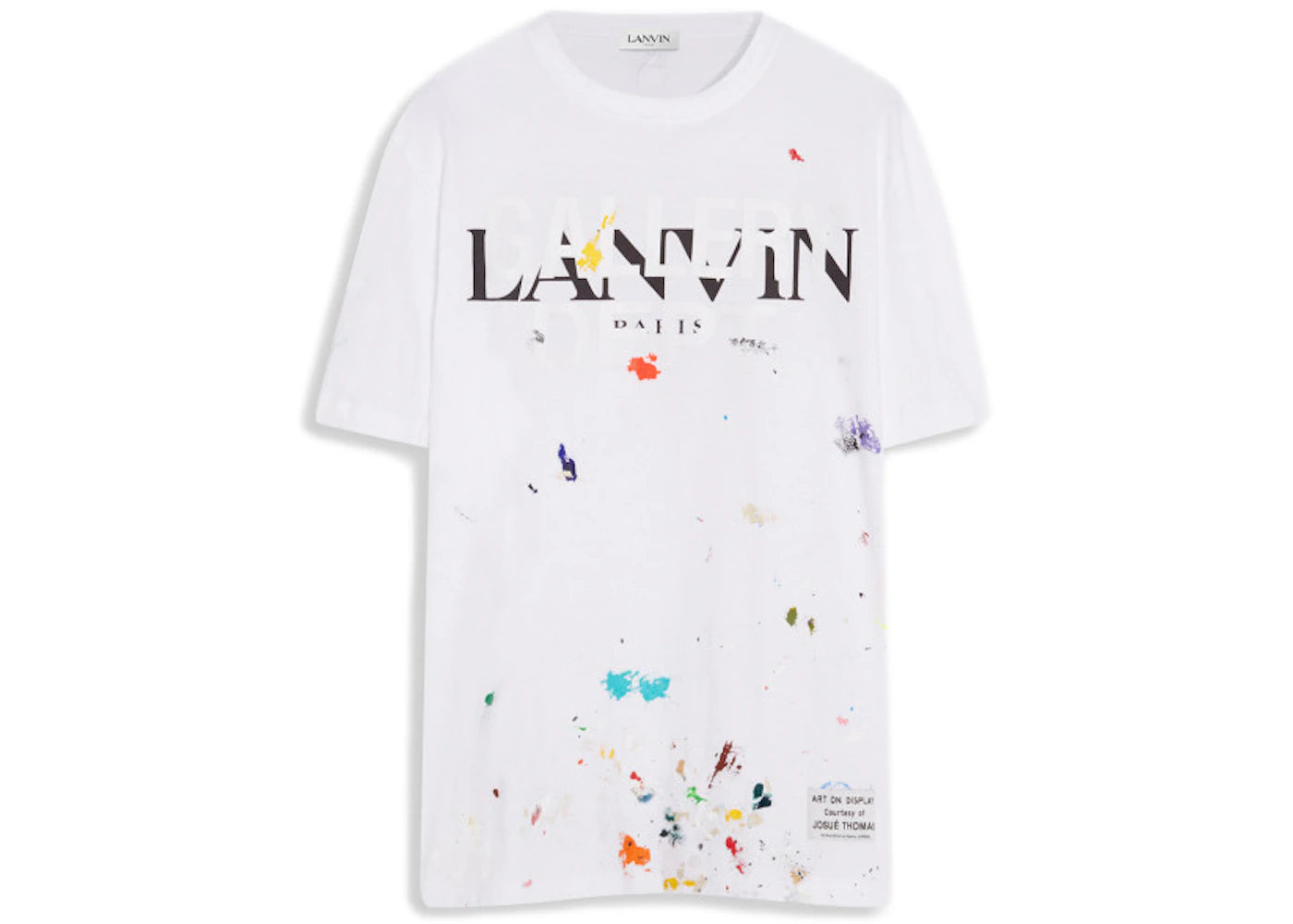 Lanvin x Gallery Dept. Logos Printed T-Shirt With Paint Marks White