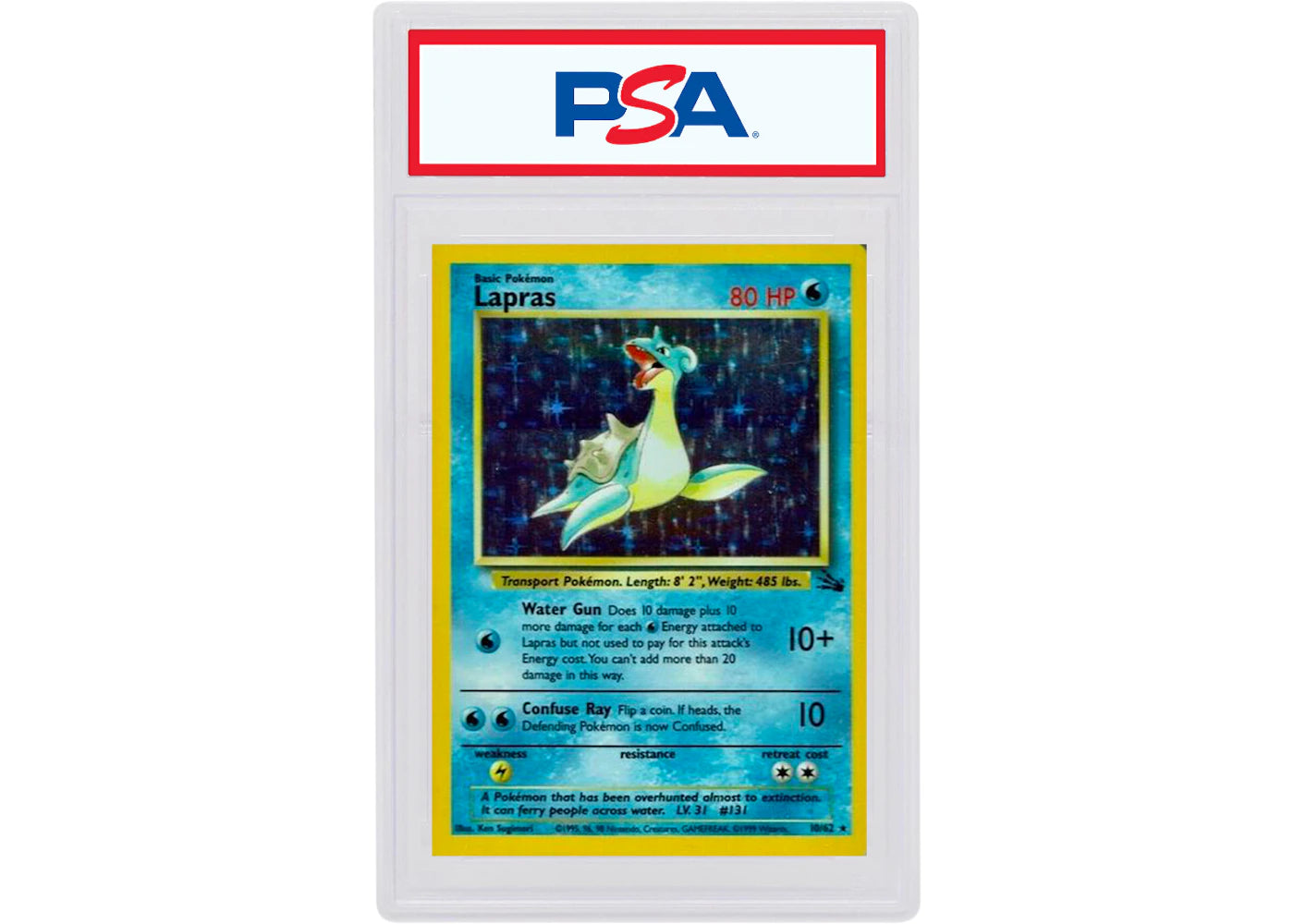 Lapras-Holo 1999 Pokemon TCG Fossil #10/62 (PSA or BGS Graded)