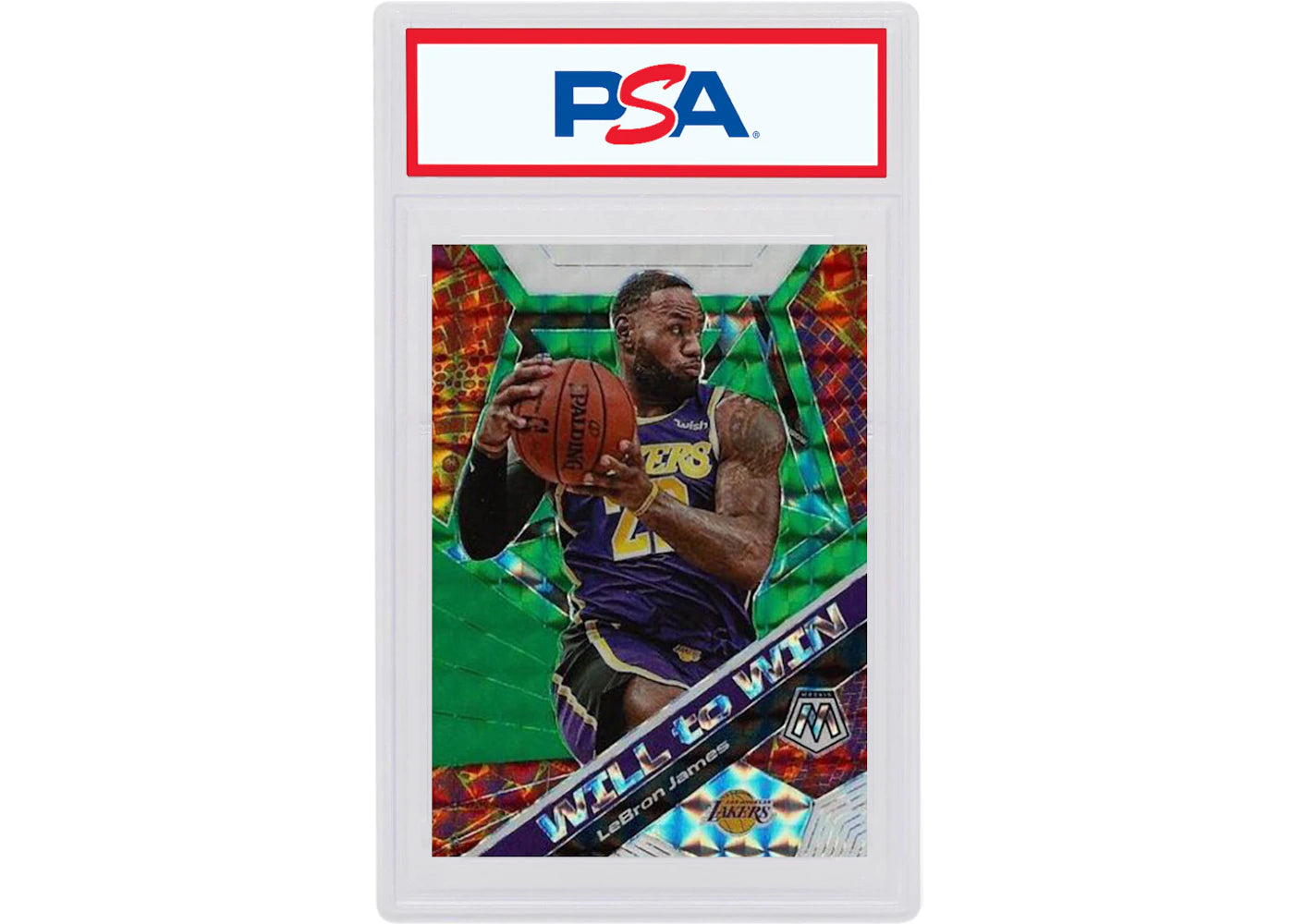 LeBron James 2019 Panini Mosaic Will to Win Green #7 (PSA or BGS Graded)