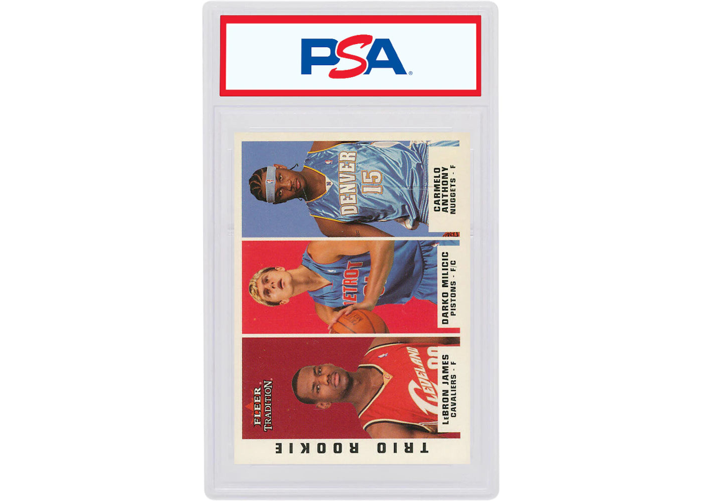 Lebron James Darko Milicic Carmelo Anthony 2003 Fleer Rookie #291 (PSA or BGS Graded)