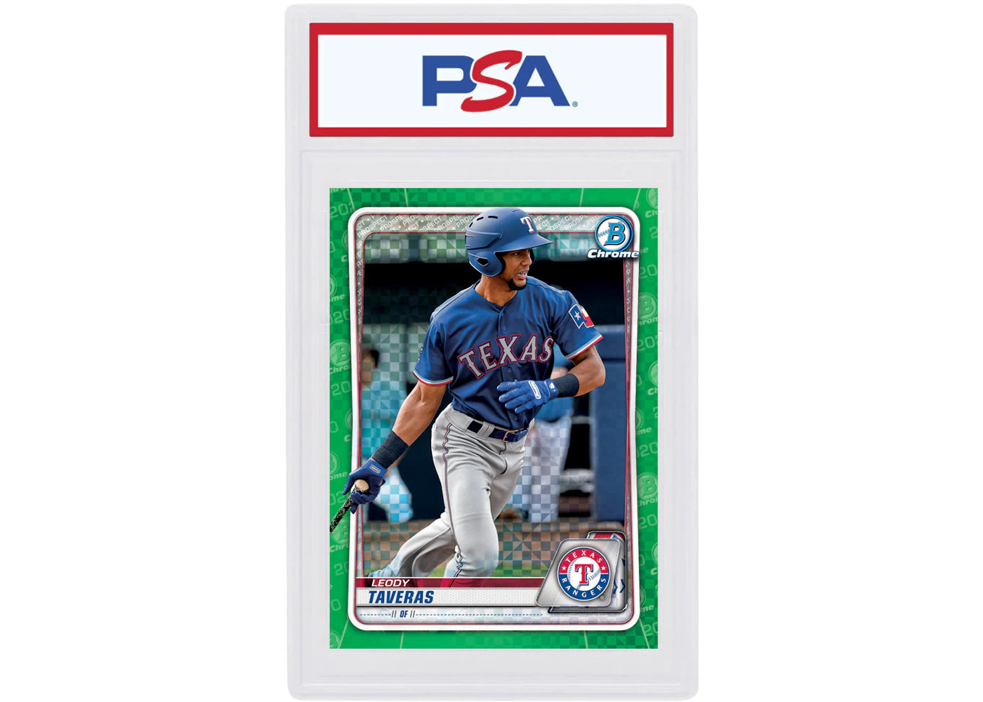 Leody Taveras 2020 Bowman Chrome X Green X-Fractor /31 #BCP-188 (PSA or BGS Graded)