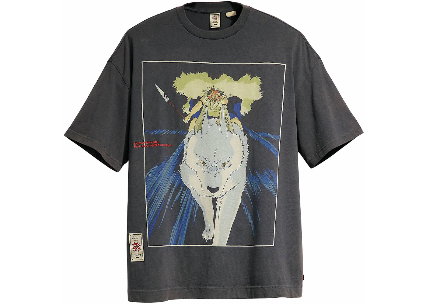 Levis x Princess Mononoke San's Mask T-shirt Black