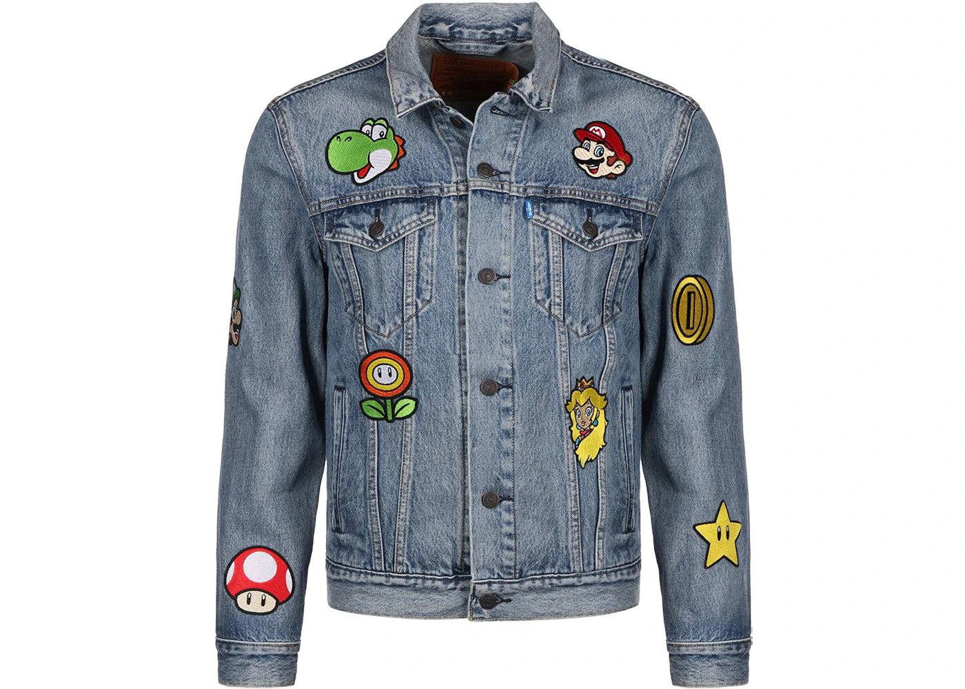 Levis x Super Mario Vintage Fit Trucker Jacket Gang Medium Wash