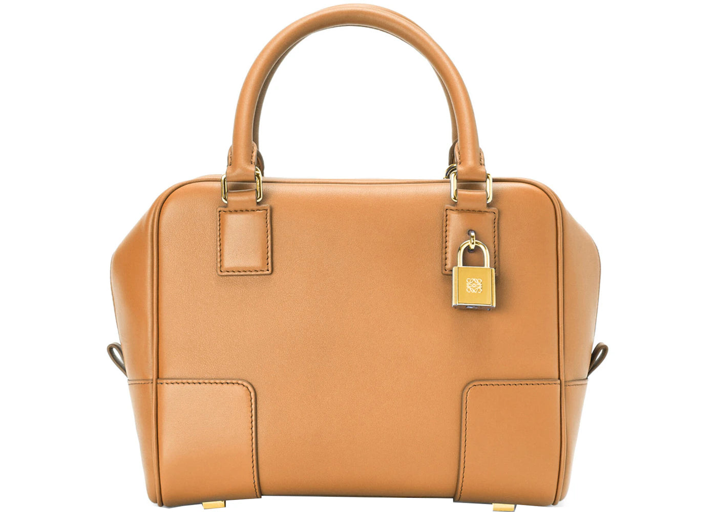 LOEWE Amazona 19 Square Bag in Nappa Calfskin Warm Desert