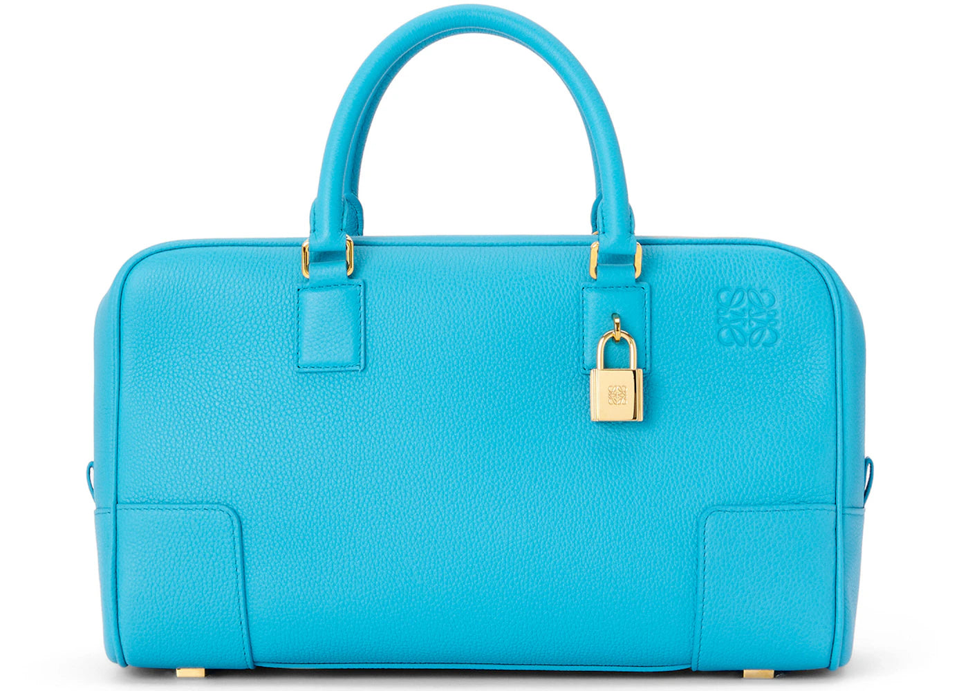 LOEWE Amazona 28 Bag in Soft Grained Calfskin Cyan